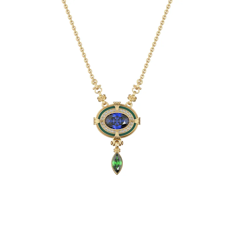 Époque Gemstone Diamond Necklace sold by Pascal Design Official