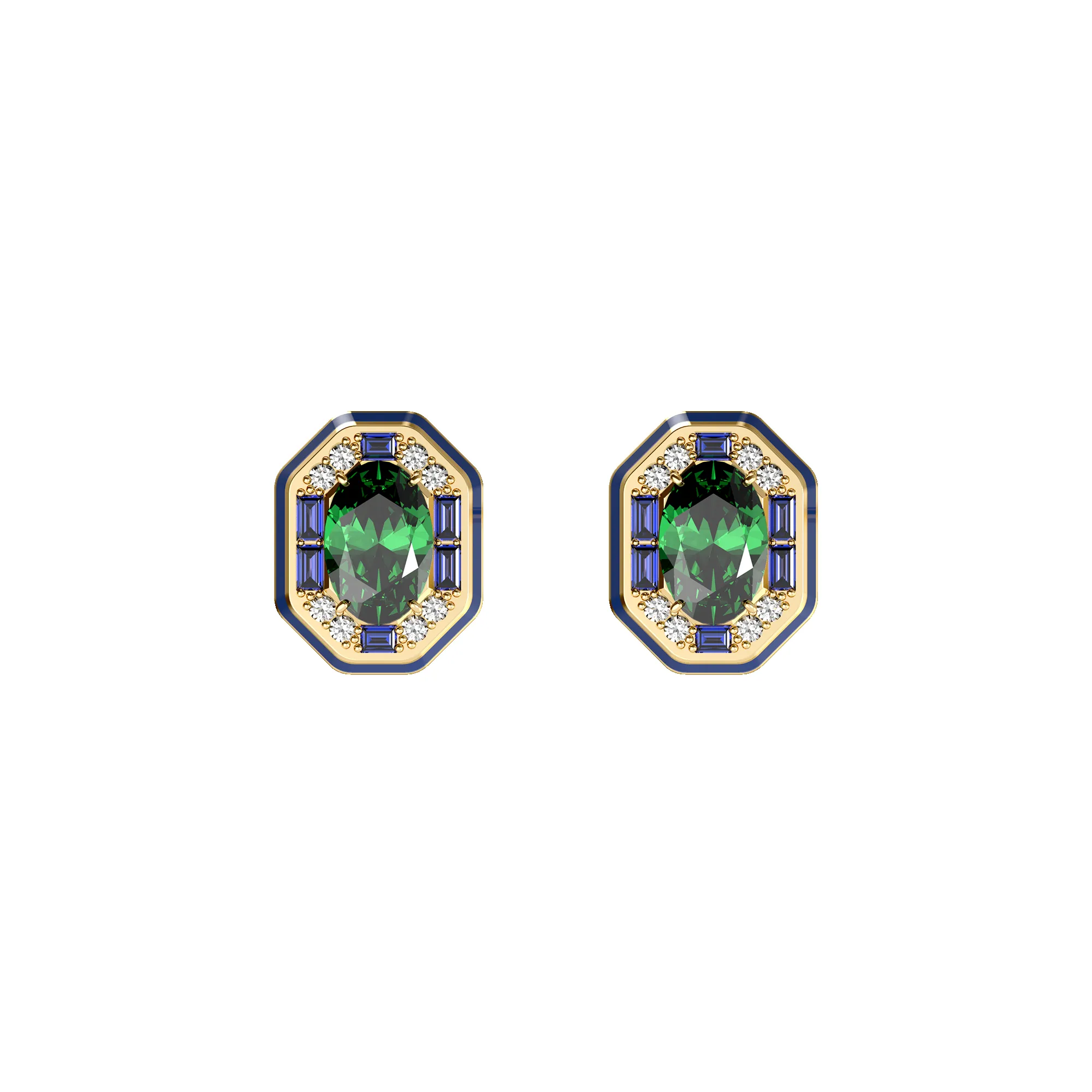 Regalia Gemstone Diamond Stud Earrings sold by Pascal Design Official product image thumbnail 2