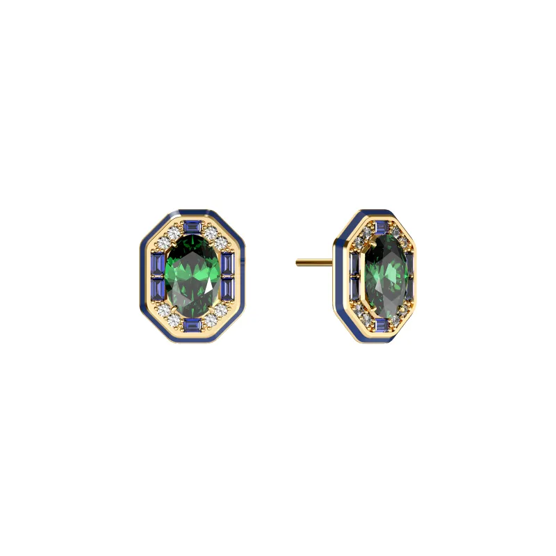 Regalia Gemstone Diamond Stud Earrings sold by Pascal Design Official