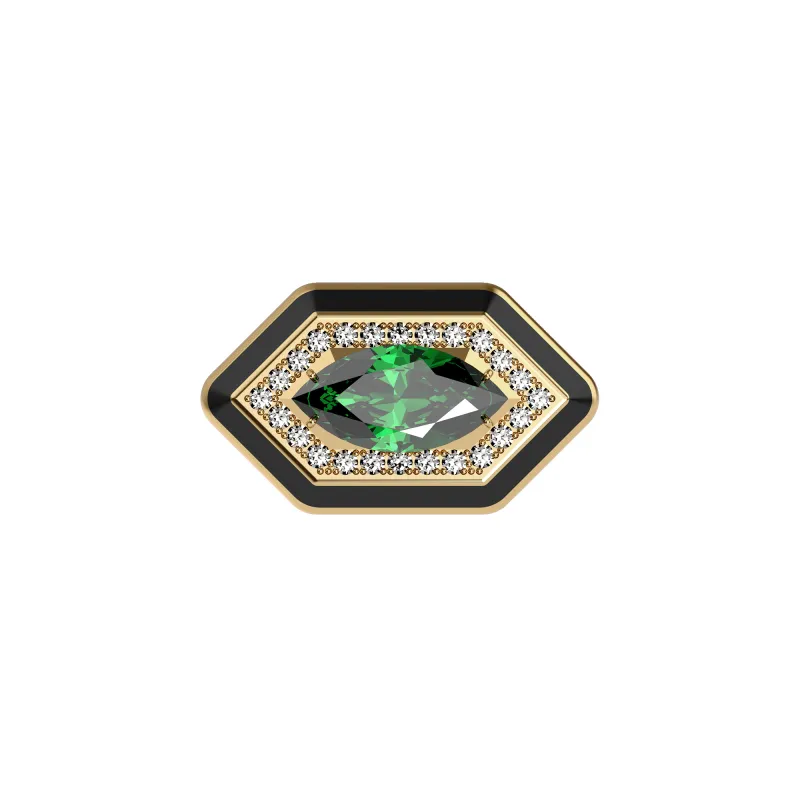 Marquise Gemstone Diamond Cocktail Ring sold by Pascal Design Official