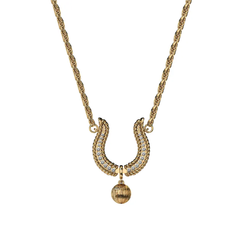 'The Polo' Necklace, White Diamond sold by Pascal Design Official