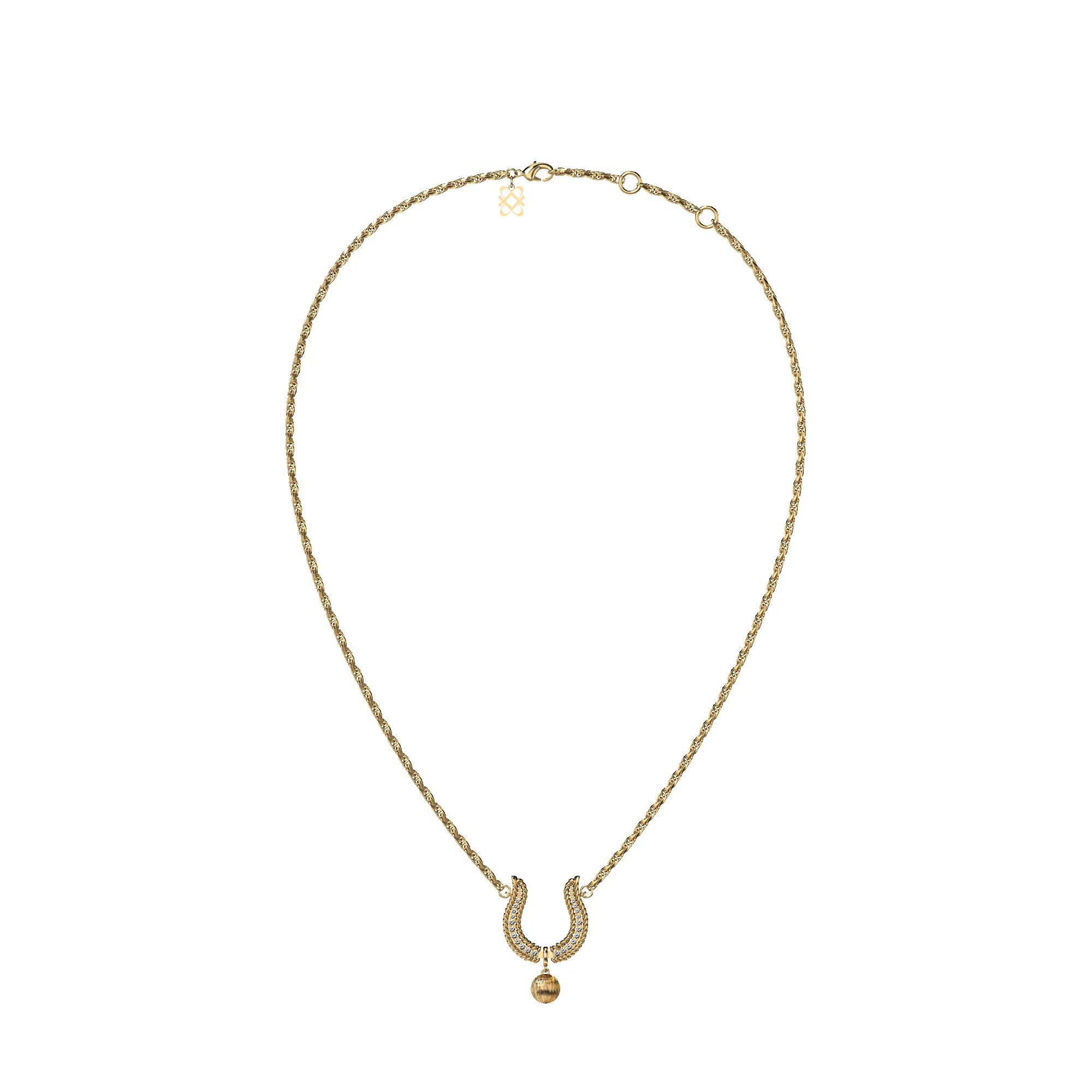 'The Polo' Necklace, White Diamond sold by Pascal Design Official product image thumbnail 4