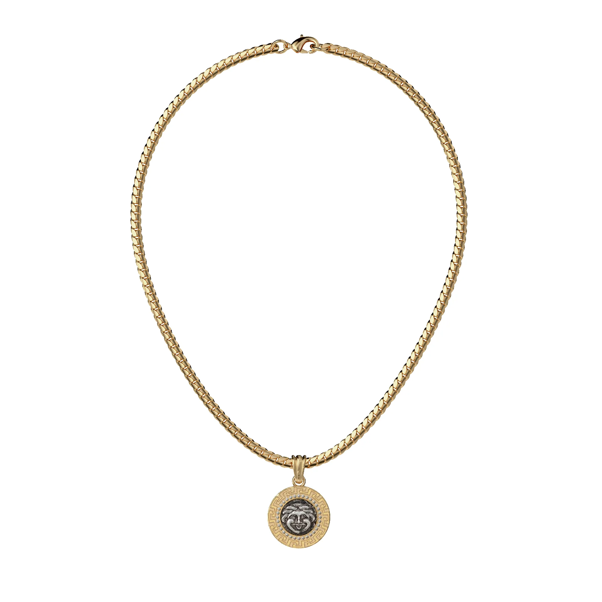 Gorgon Coin Pendant, White Diamond sold by Pascal Design Official product image thumbnail 4