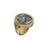 Owl Coin Signet Ring, White Diamond sold by Pascal Design Official