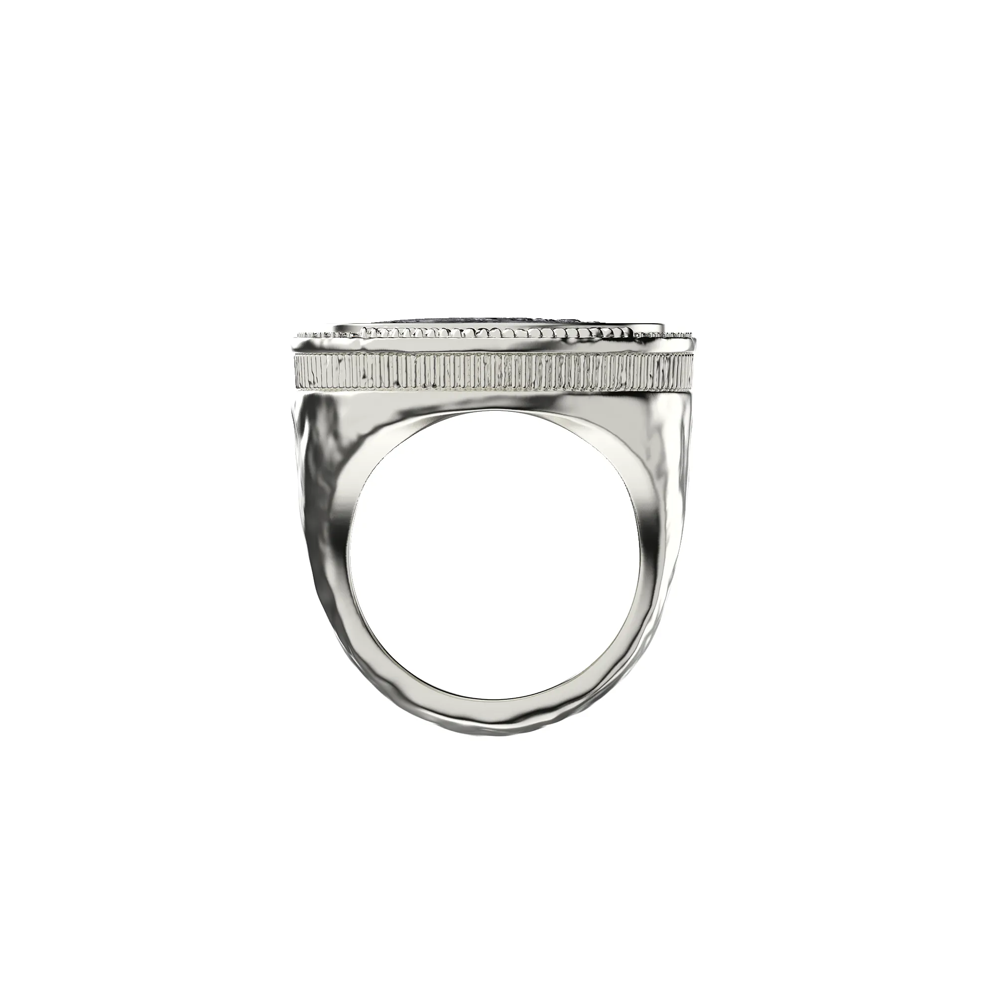 Gorgon Coin Signet Ring, White Diamond sold by Pascal Design Official product image thumbnail 4