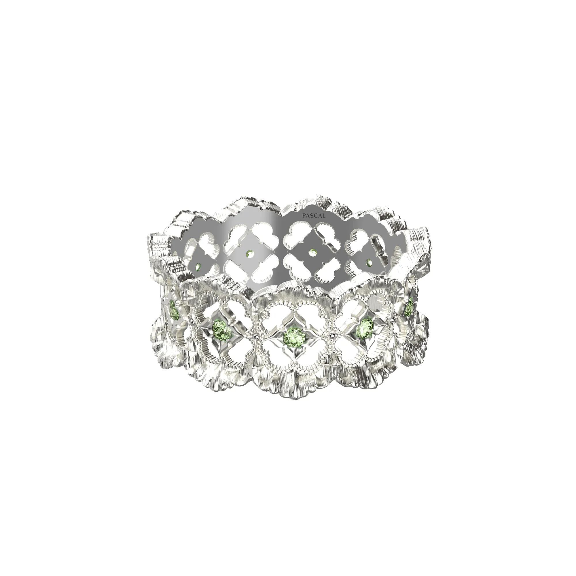 Baroque Diamond Ring, Green Diamond sold by Pascal Design Official
