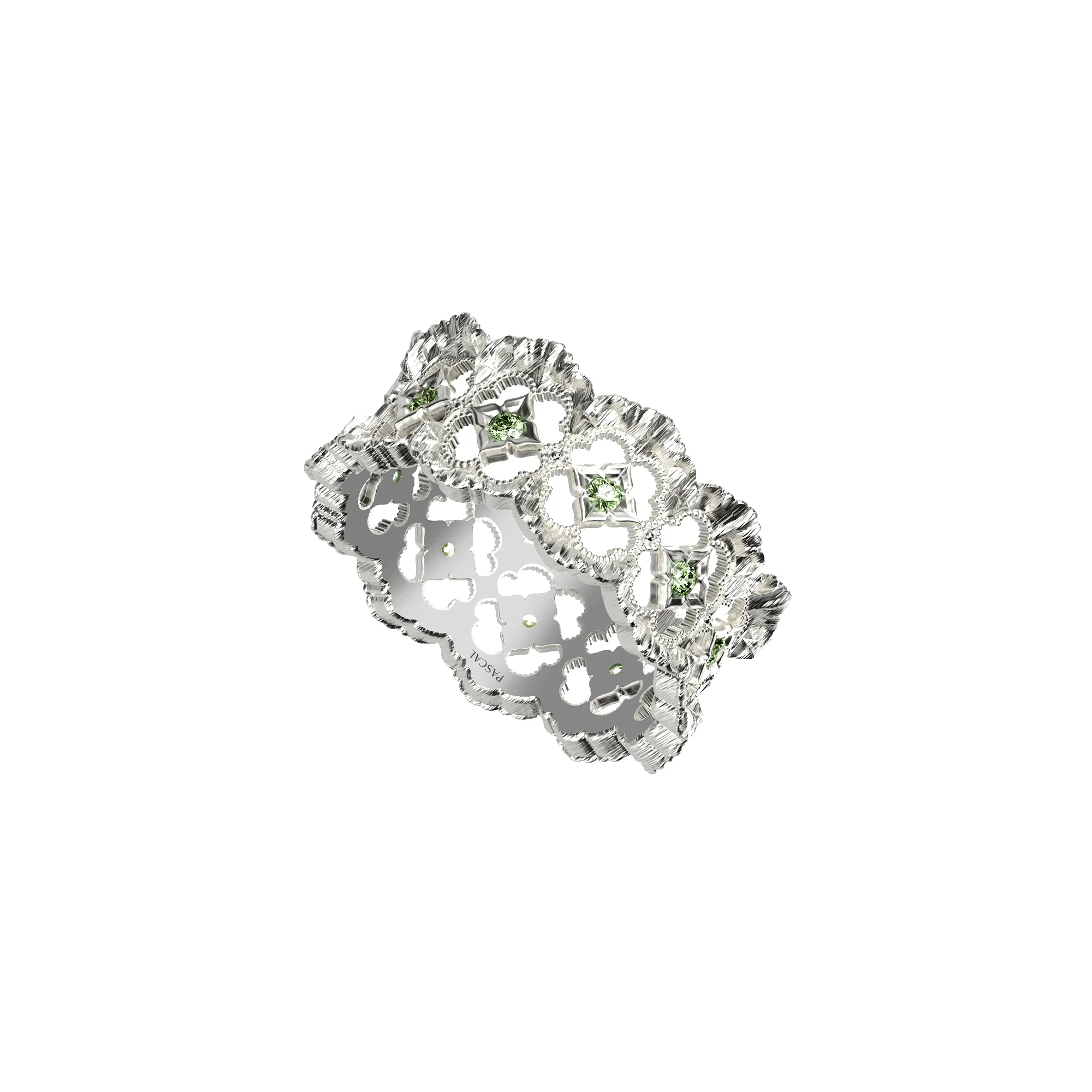 Baroque Diamond Ring, Green Diamond sold by Pascal Design Official product image thumbnail 2