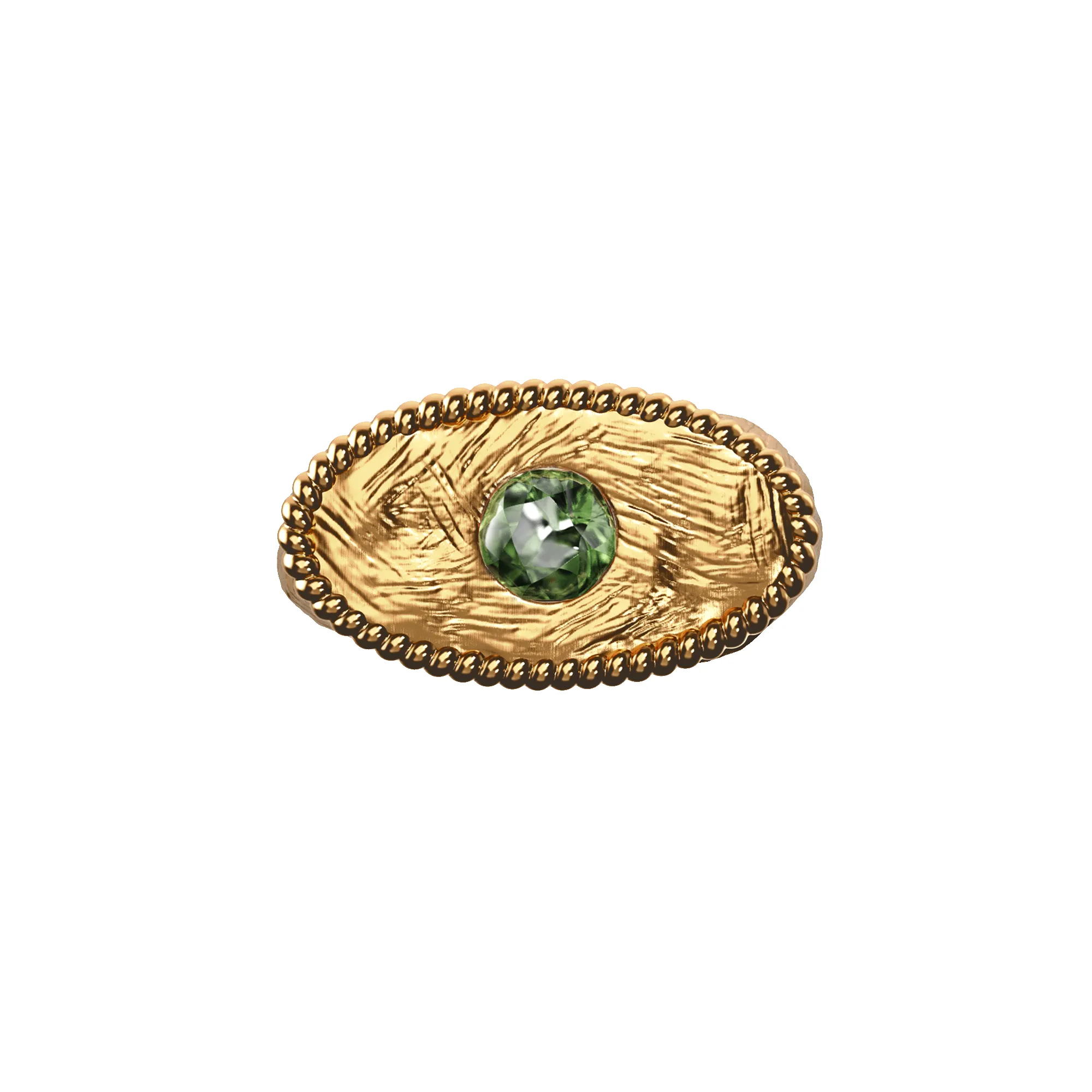 'Sierra Leone' Bezel Ring, Green Diamond sold by Pascal Design Official product image thumbnail 3