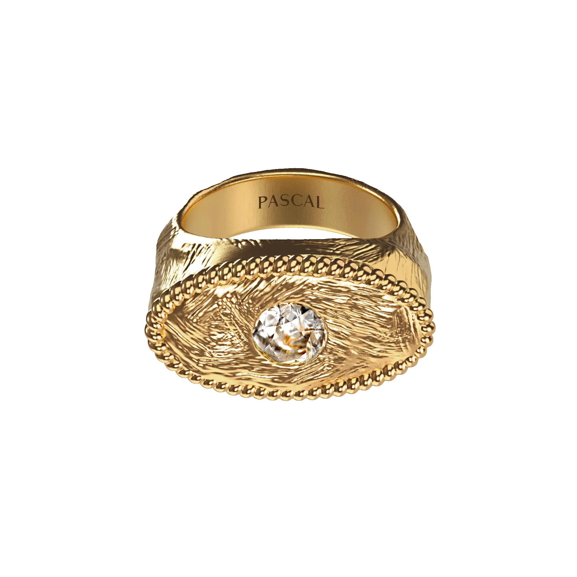 'Sierra Leone' Bezel Ring, White Diamond sold by Pascal Design Official