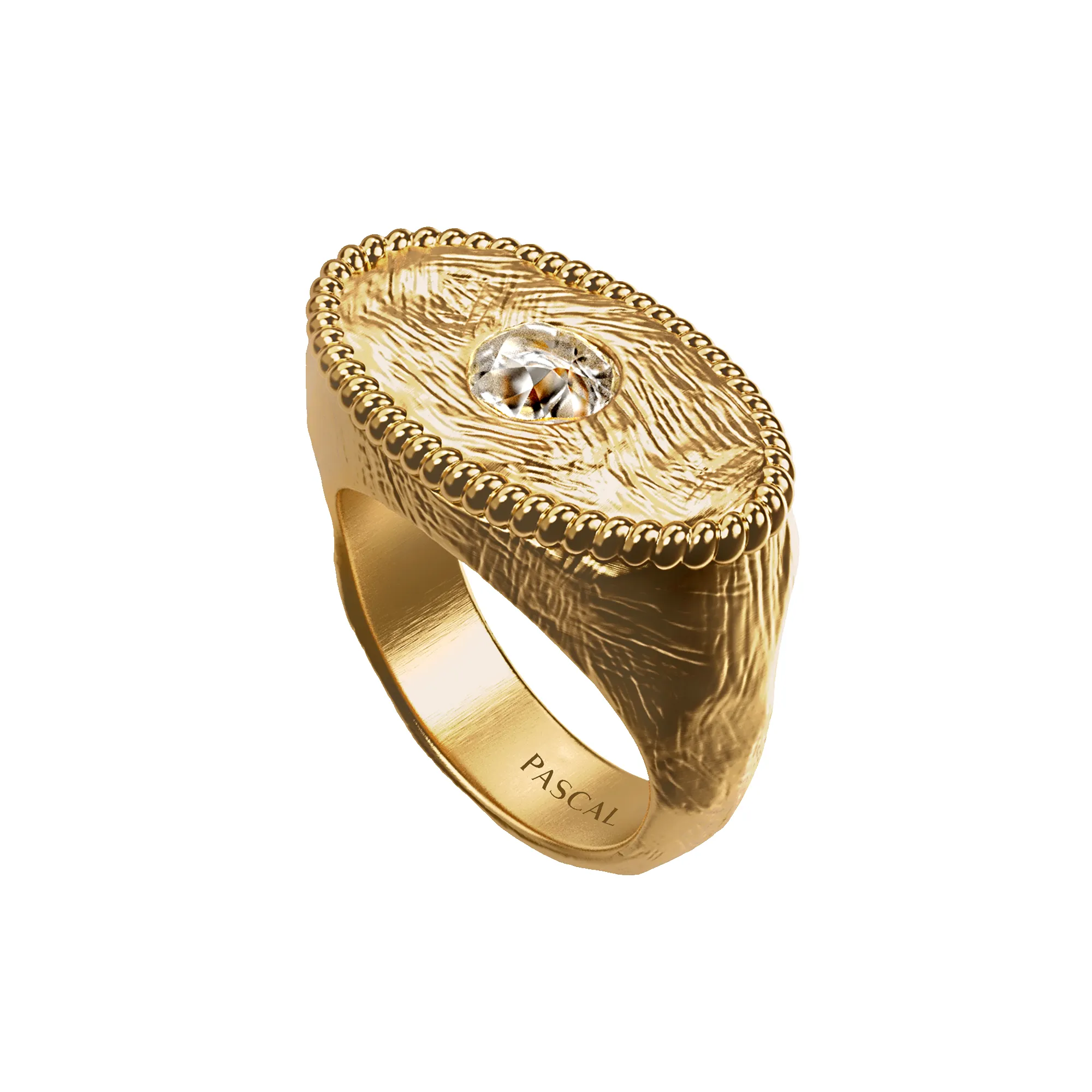 'Sierra Leone' Bezel Ring, White Diamond sold by Pascal Design Official product image thumbnail 2