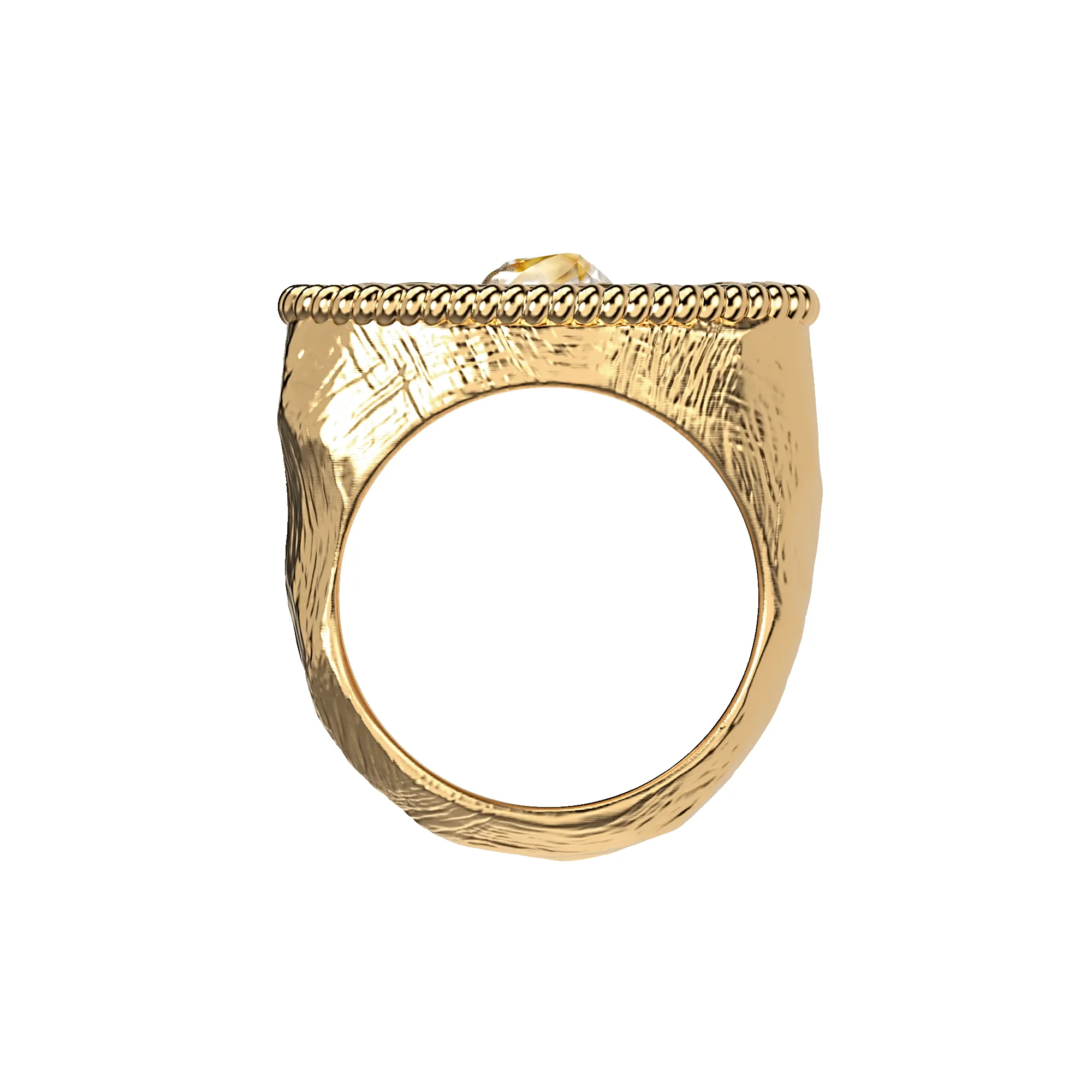 'Sierra Leone' Bezel Ring, White Diamond sold by Pascal Design Official product image thumbnail 4