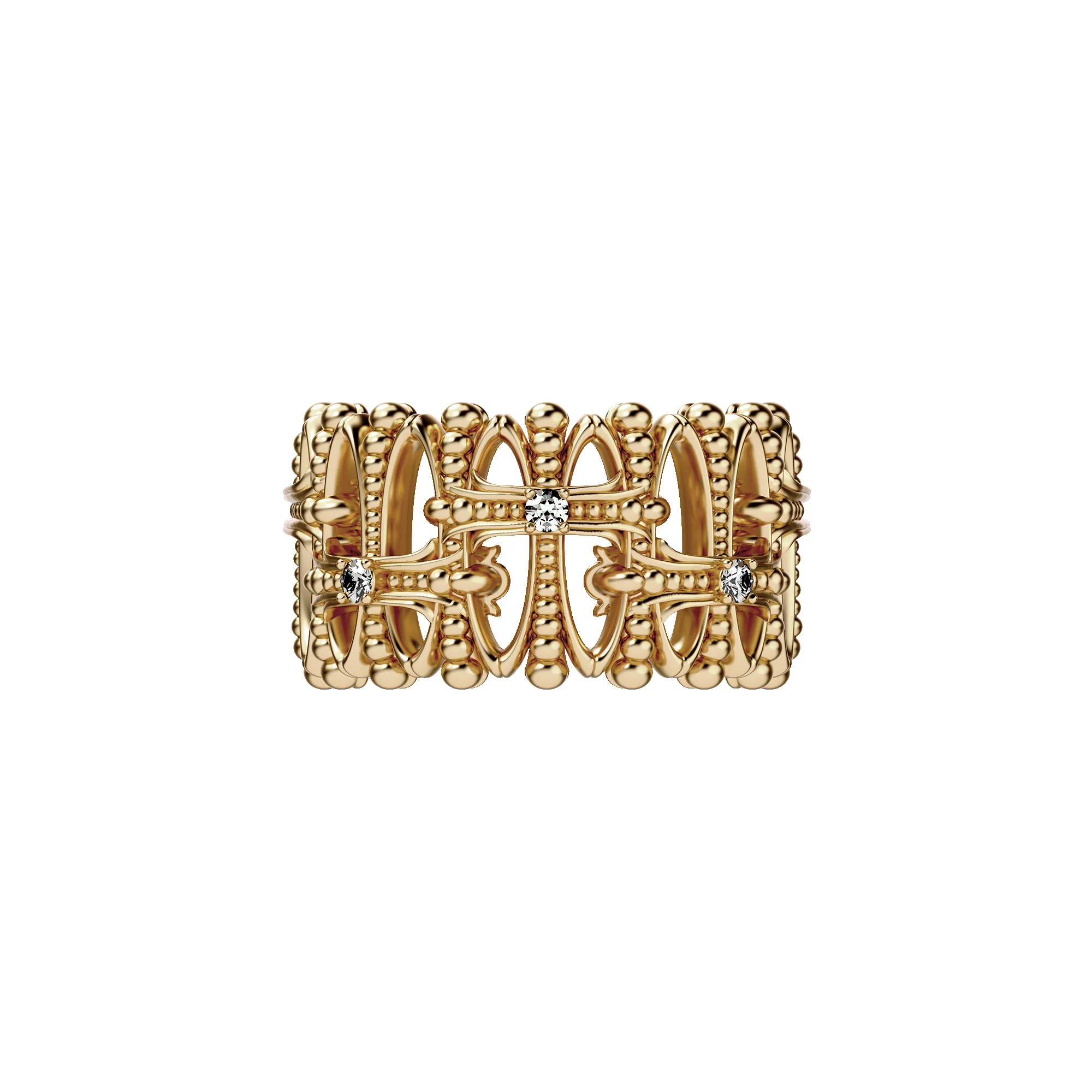 Aeternum Cross Band Ring, White Diamond sold by Pascal Design Official product image thumbnail 3