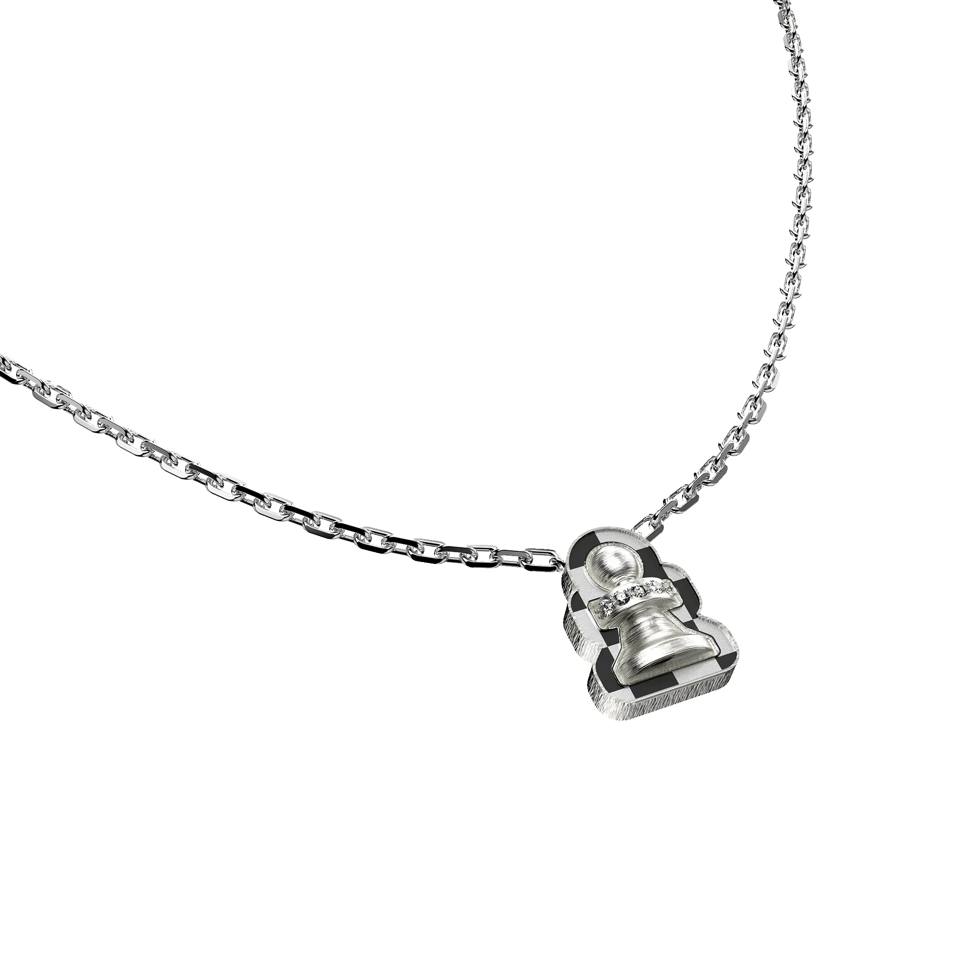 'The Chess' Diamond Necklace, Pawn, White Diamond sold by Pascal Design Official product image thumbnail 2