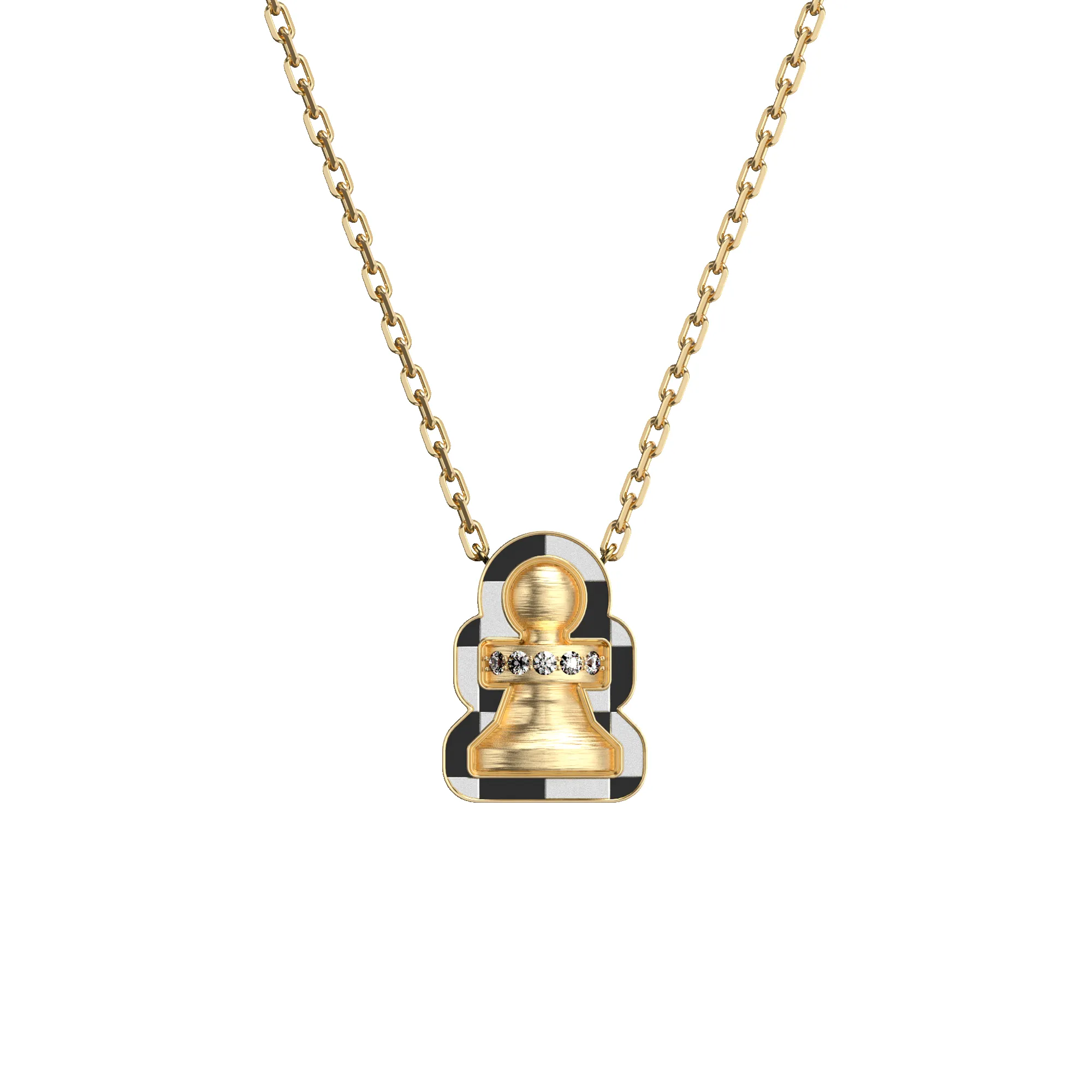 'The Chess' Diamond Necklace, Pawn, White Diamond sold by Pascal Design Official product image thumbnail 5