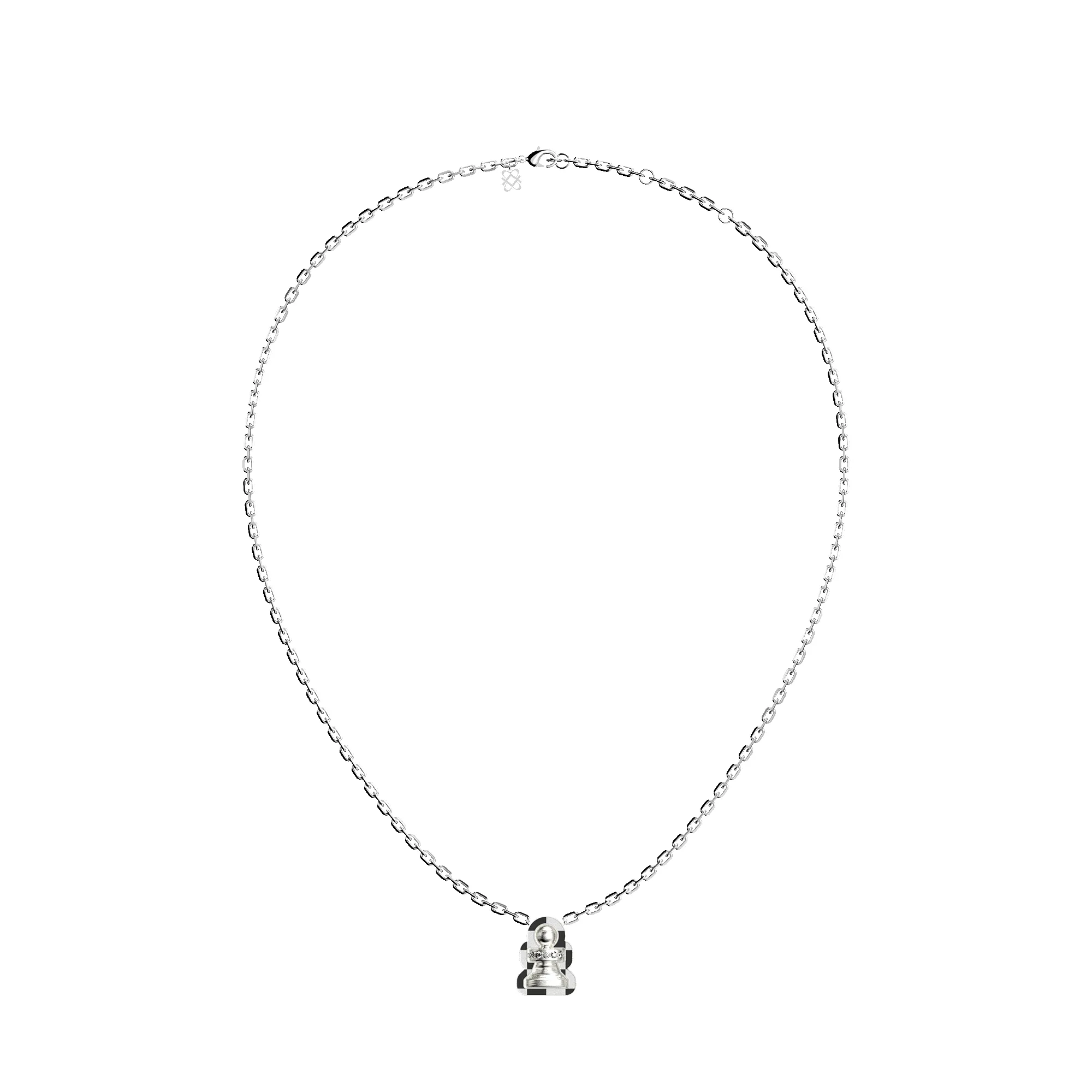 'The Chess' Diamond Necklace, Pawn, White Diamond sold by Pascal Design Official product image thumbnail 3