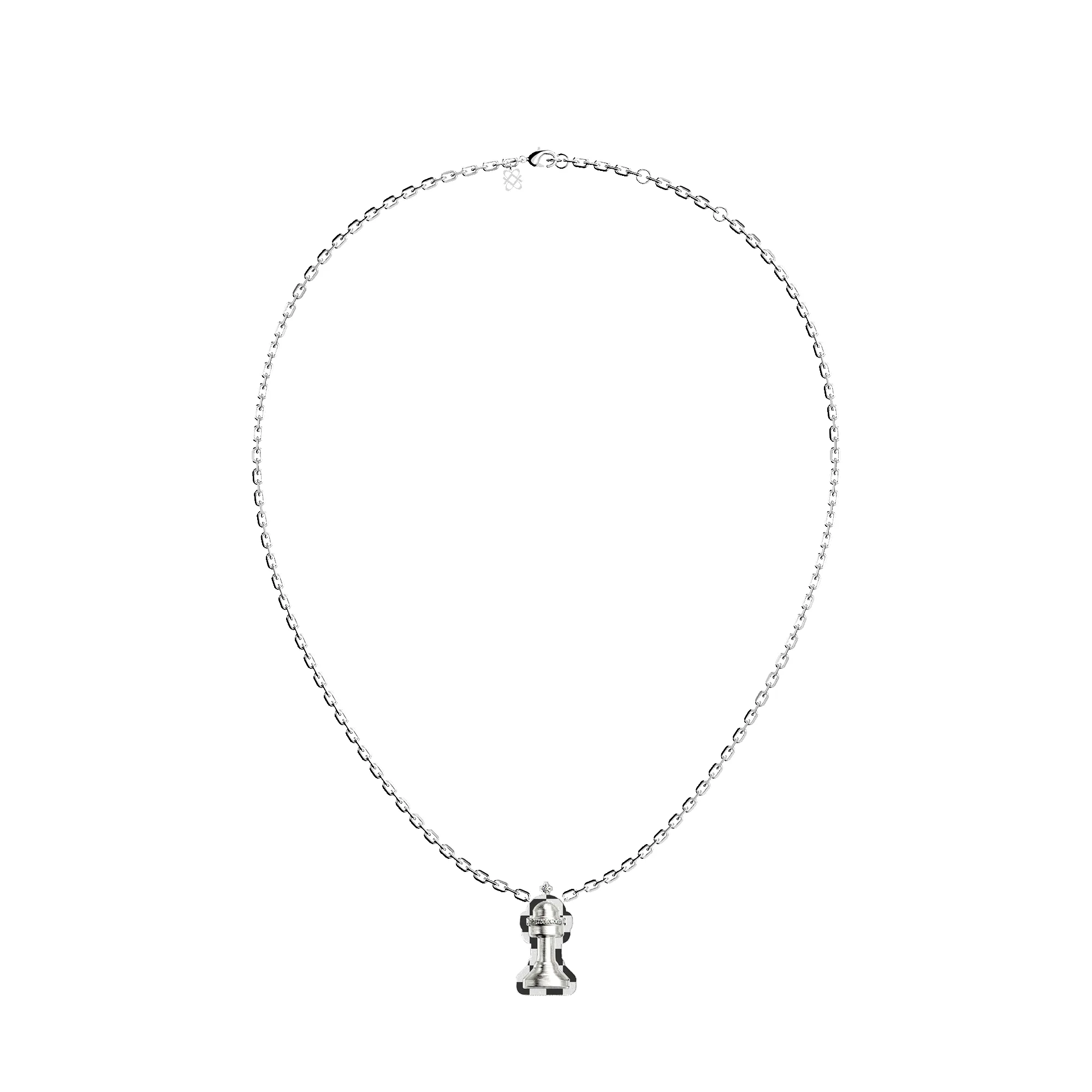 'The Chess' Diamond Necklace, Queen, White Diamond sold by Pascal Design Official product image thumbnail 3