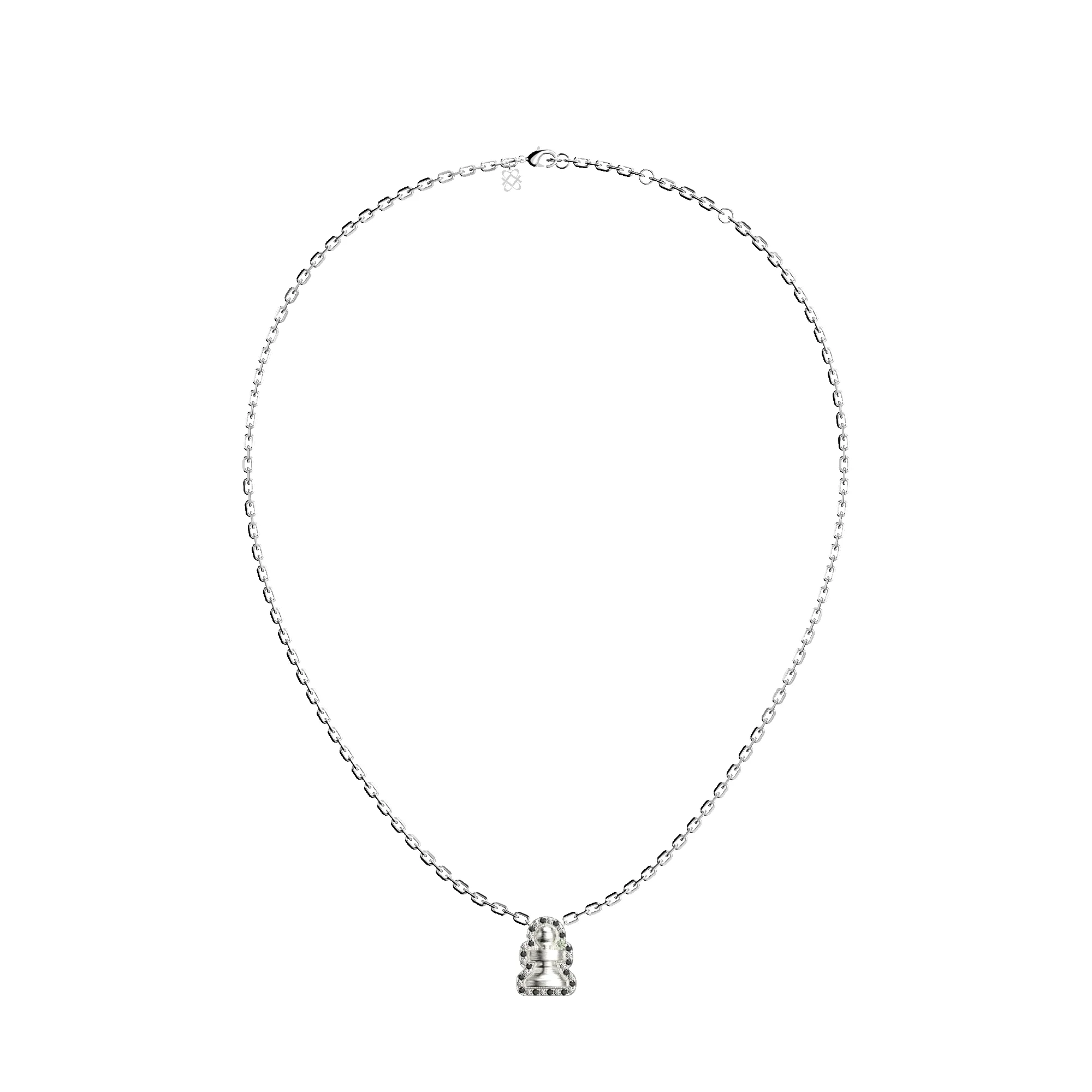 'The Chess' Diamond Necklace, Pawn, Black Diamond sold by Pascal Design Official product image thumbnail 3