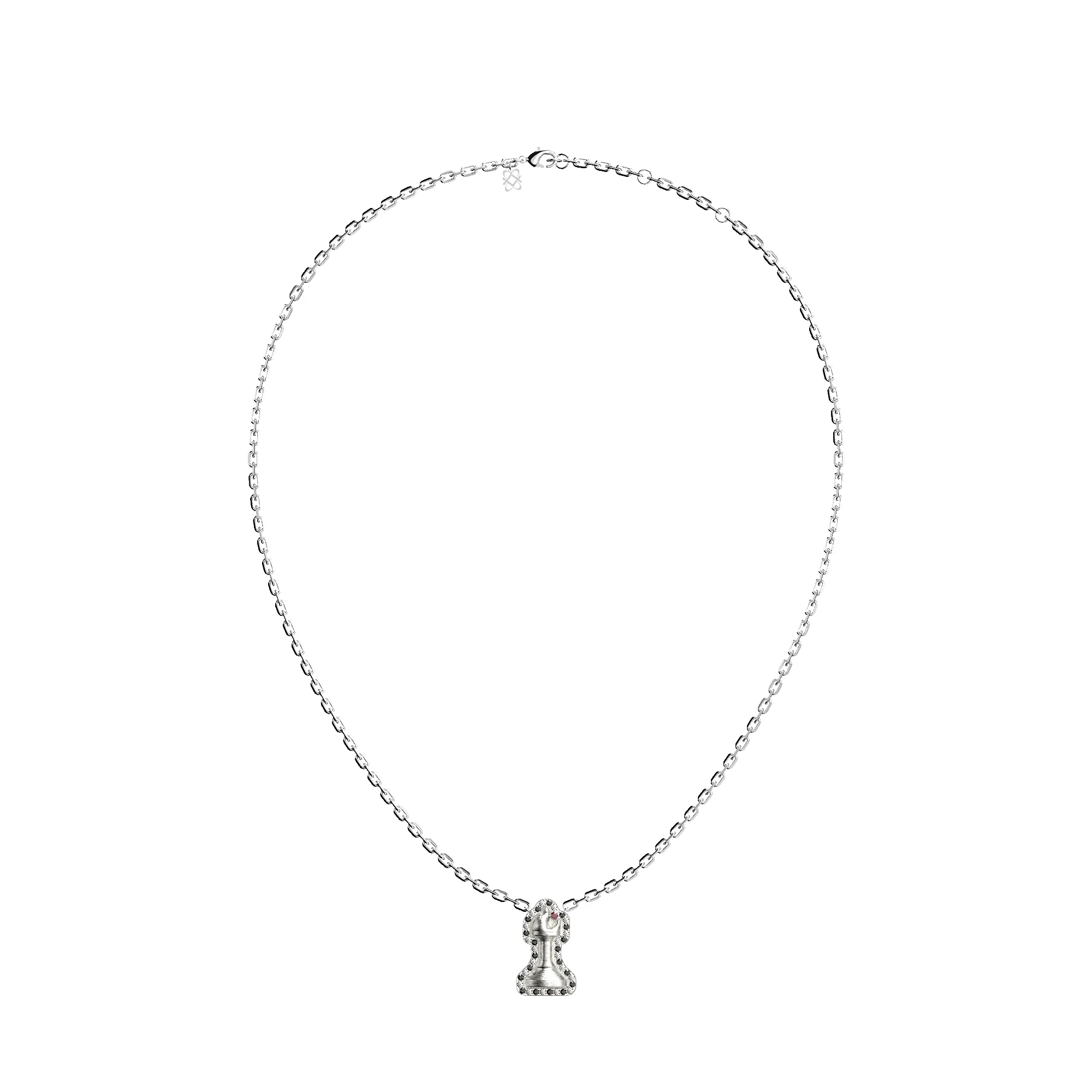 'The Chess' Diamond Necklace, Bishop, Black Diamond sold by Pascal Design Official product image thumbnail 3