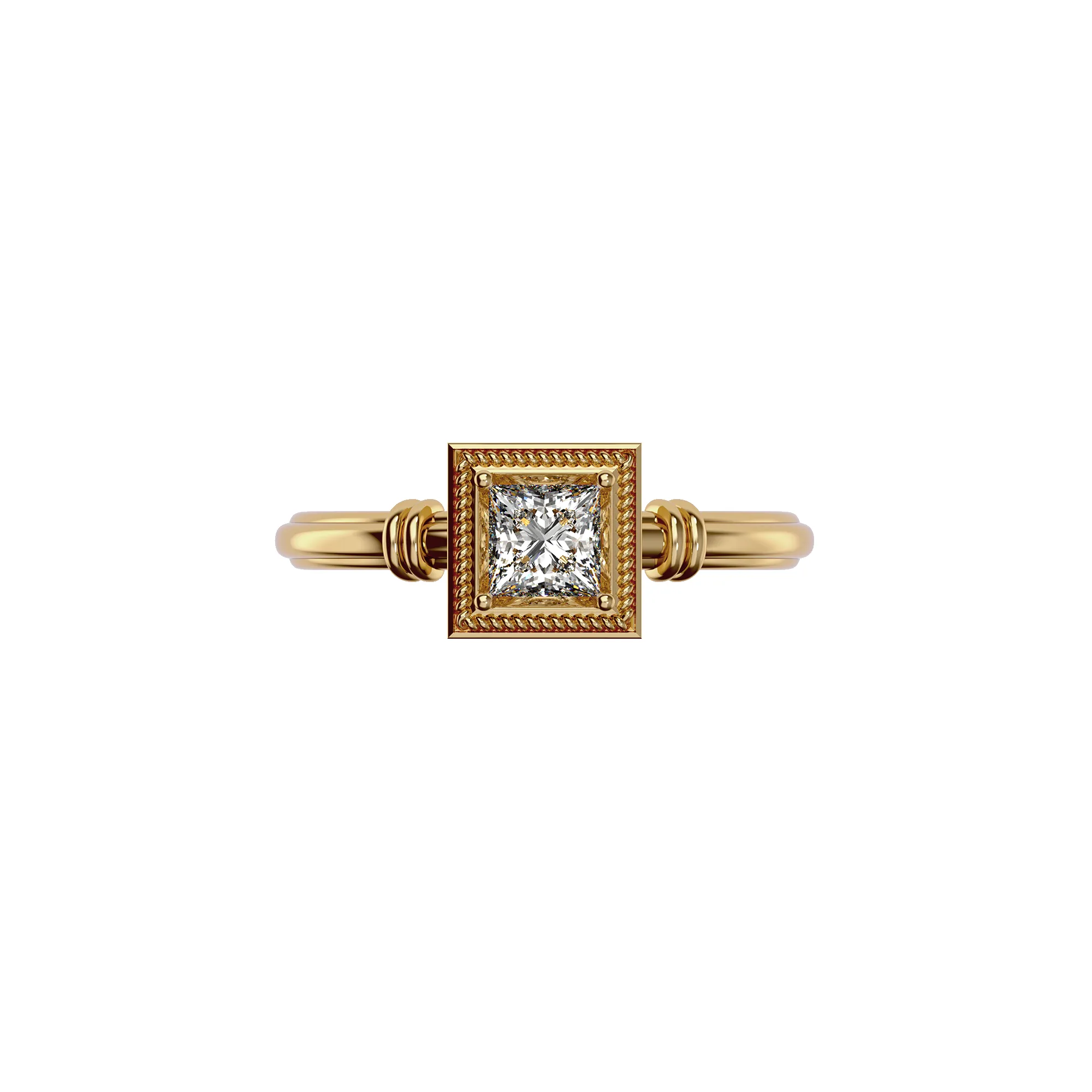 Solitaire 1/2 ct Princess Cut Diamond Ring sold by Pascal Design Official product image thumbnail 3