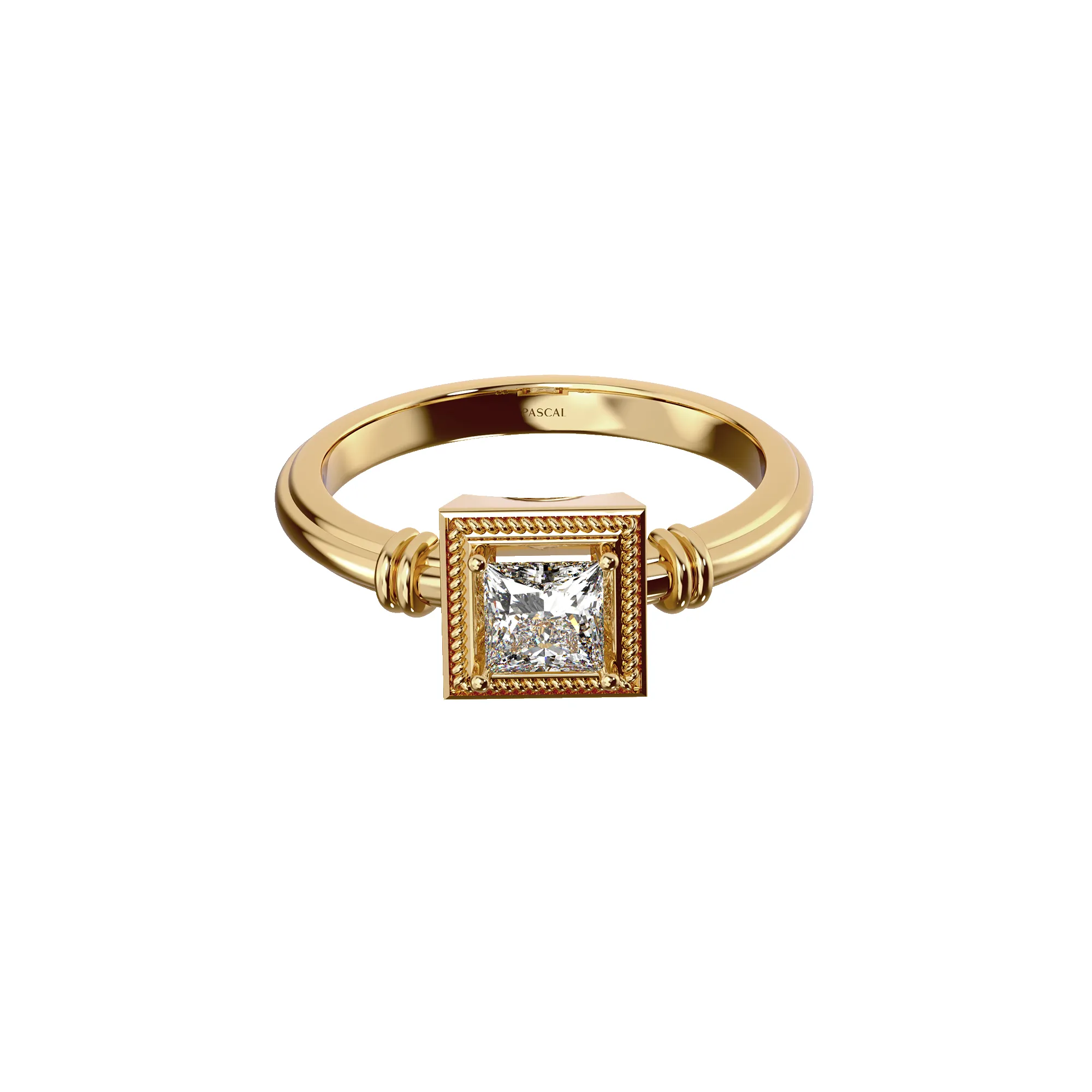 Solitaire 1/2 ct Princess Cut Diamond Ring sold by Pascal Design Official