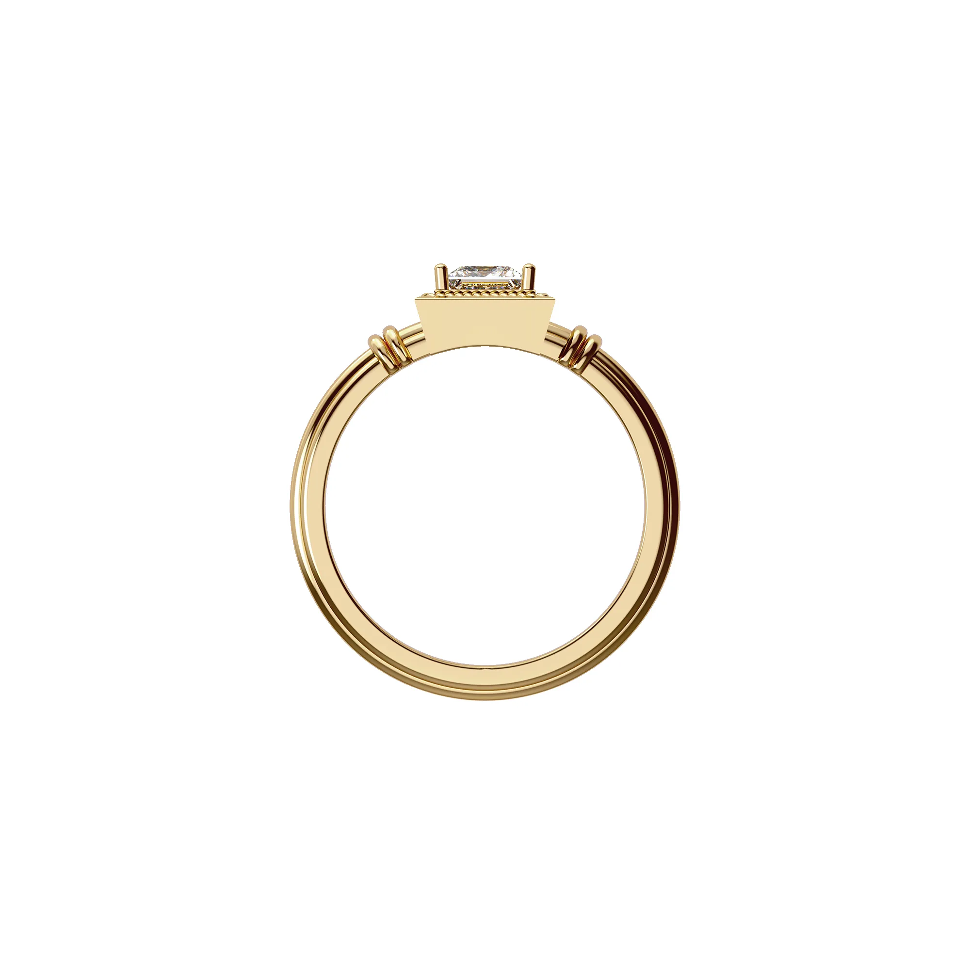 Solitaire 1/2 ct Princess Cut Diamond Ring sold by Pascal Design Official product image thumbnail 4