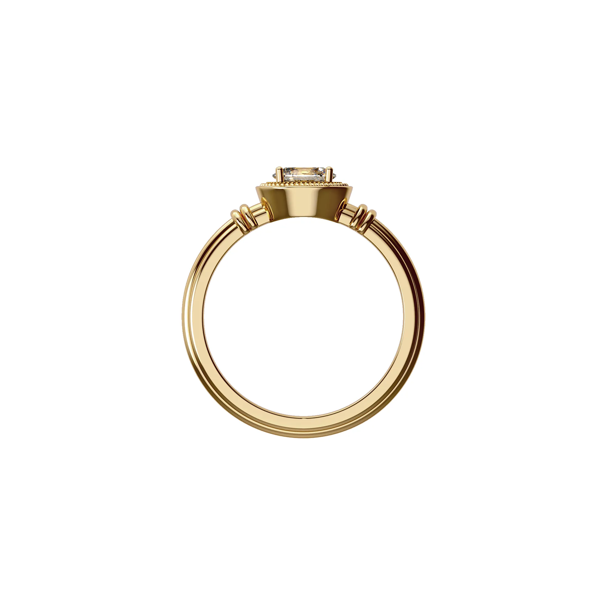 Solitaire 1/2 ct Oval Cut Diamond Ring sold by Pascal Design Official product image thumbnail 4