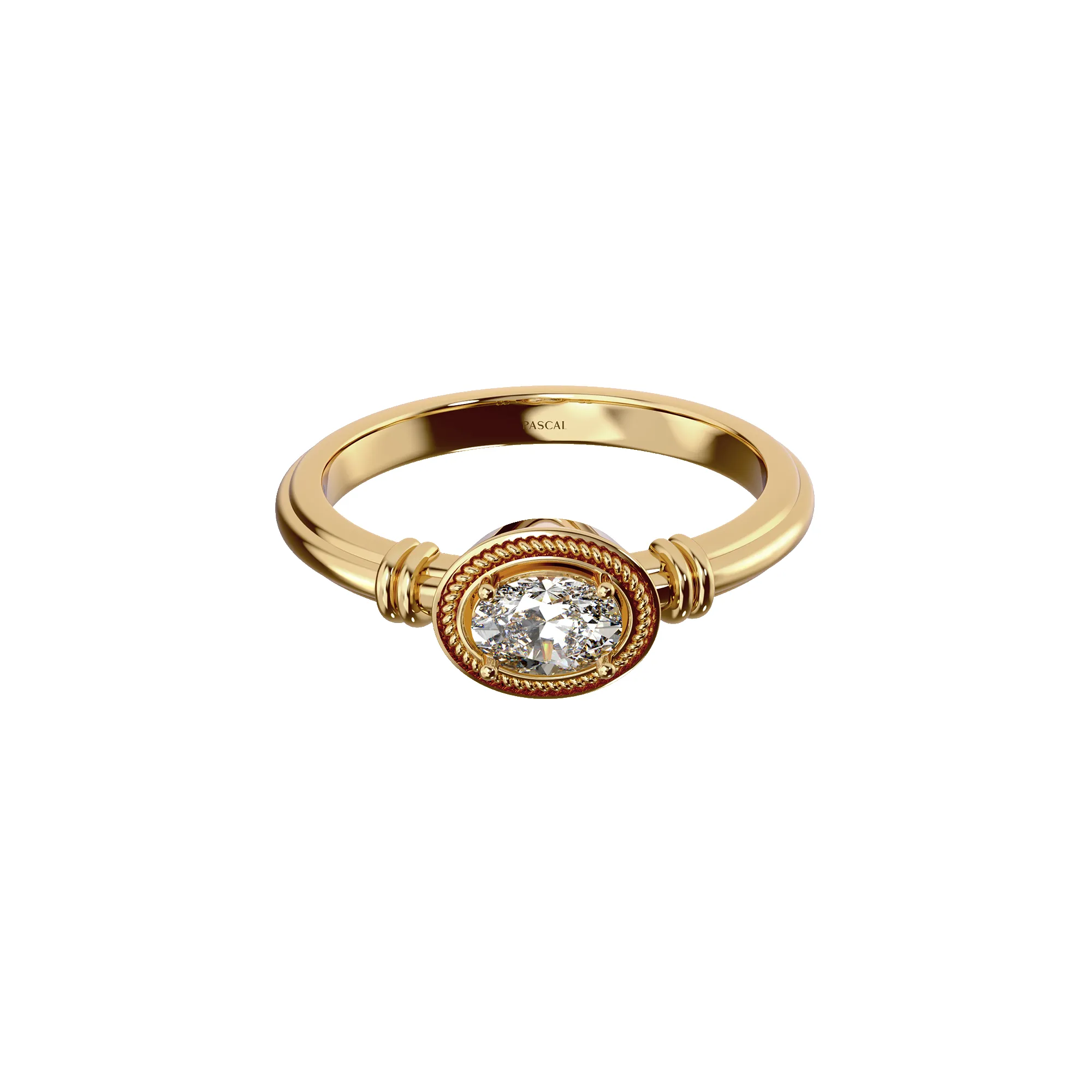 Solitaire 1/2 ct Oval Cut Diamond Ring sold by Pascal Design Official