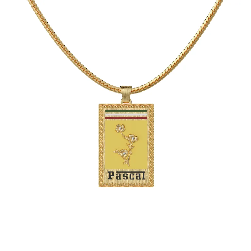 'The Formula Racing' Frame Pendant, White Diamond Pavé sold by Pascal Design Official