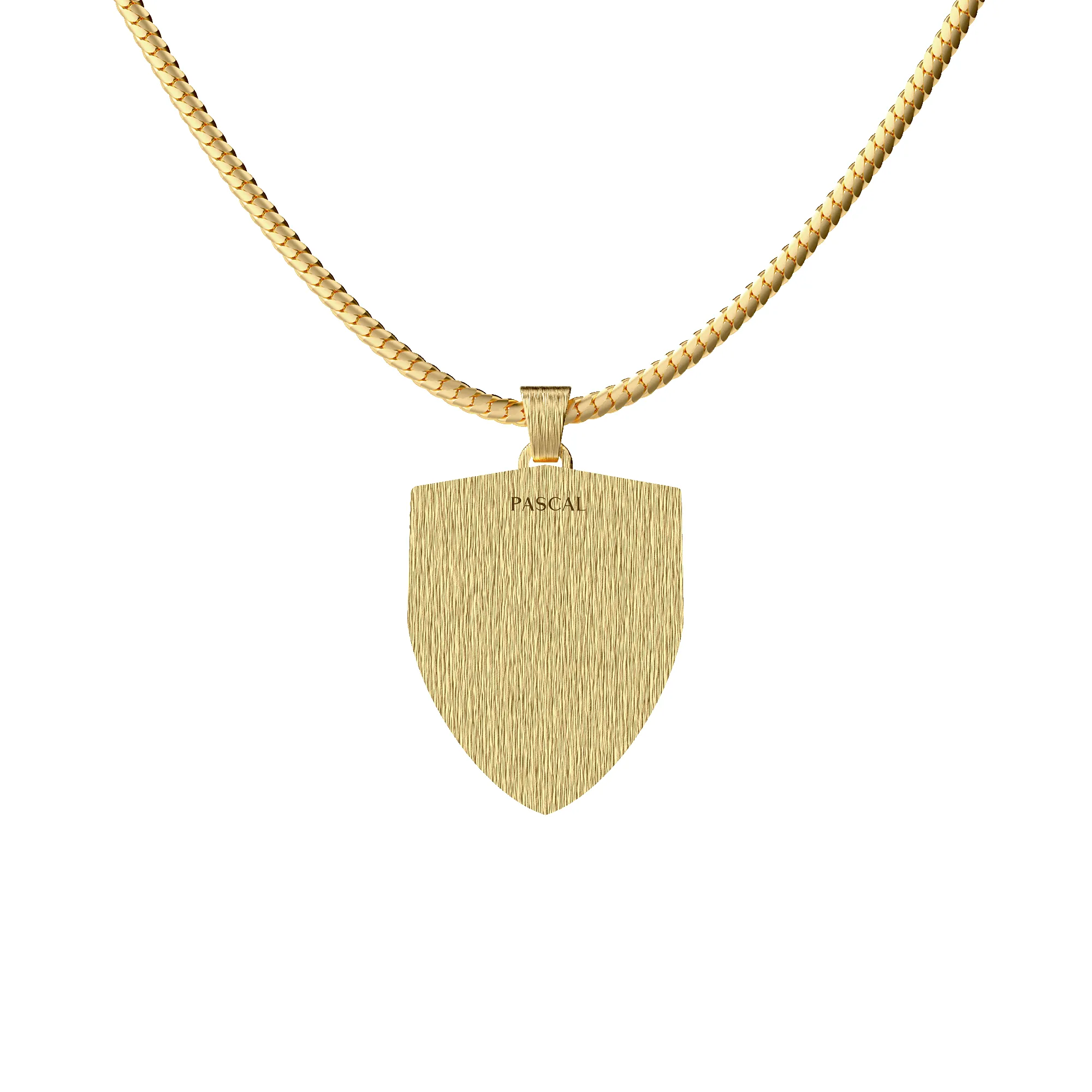 'The Formula Racing' Shield Pendant, White Diamond Pavé sold by Pascal Design Official product image thumbnail 3