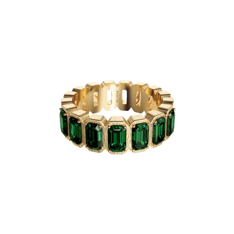 Emerald Cut Half Eternity Ring sold by Pascal Design Official