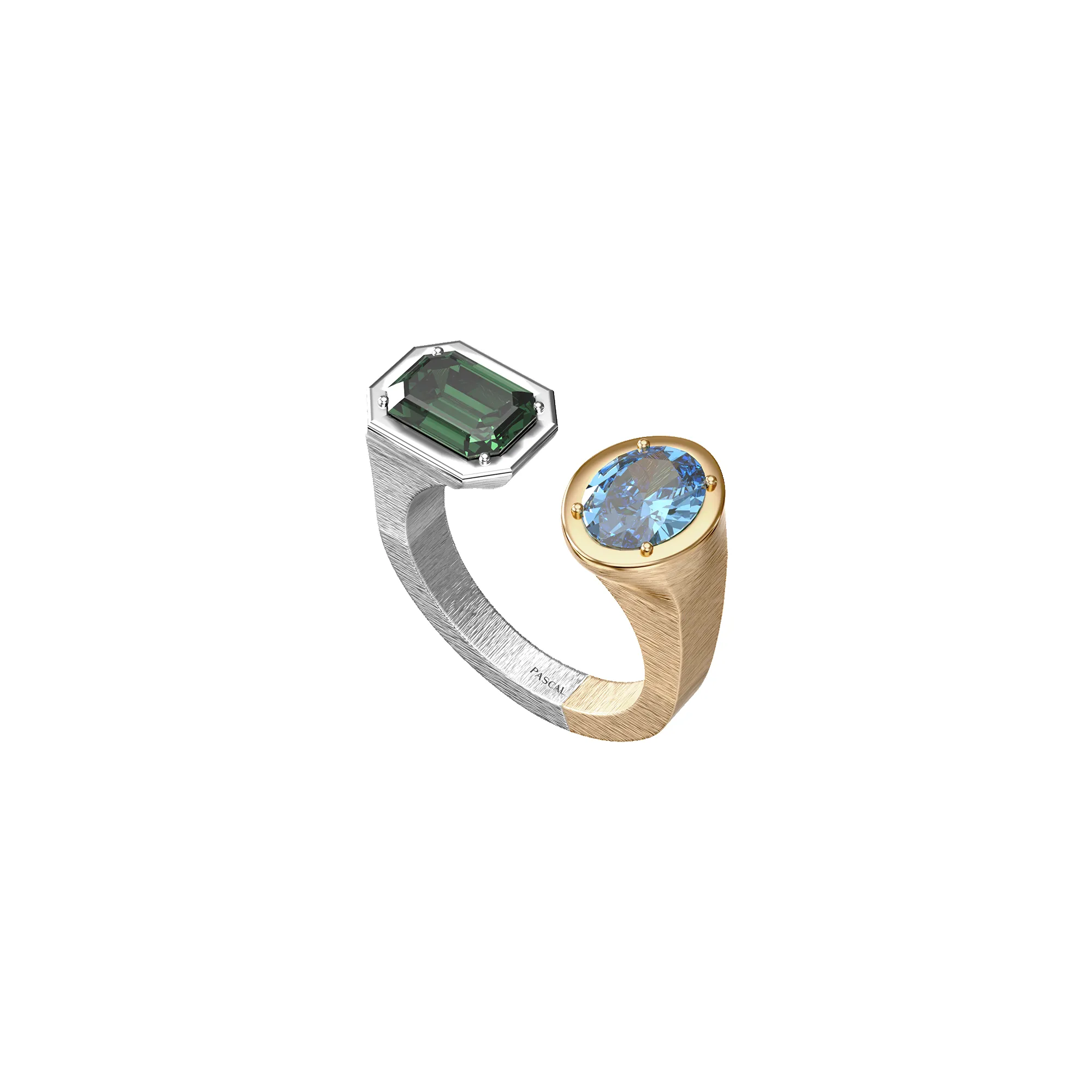 Toi Et Moi Gemstone Open Ring sold by Pascal Design Official product image thumbnail 2