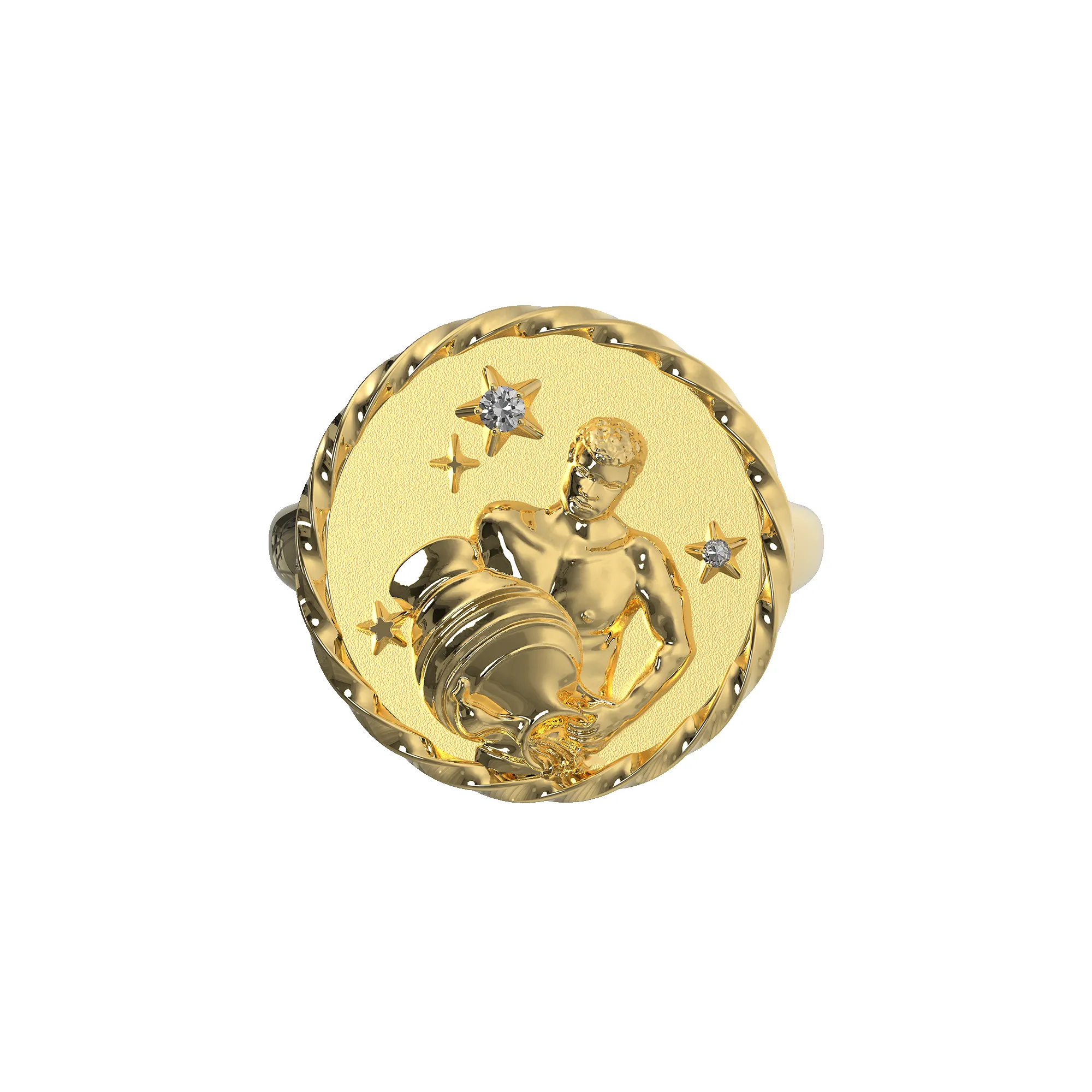 Aquarius Signet Ring sold by Pascal Design Official