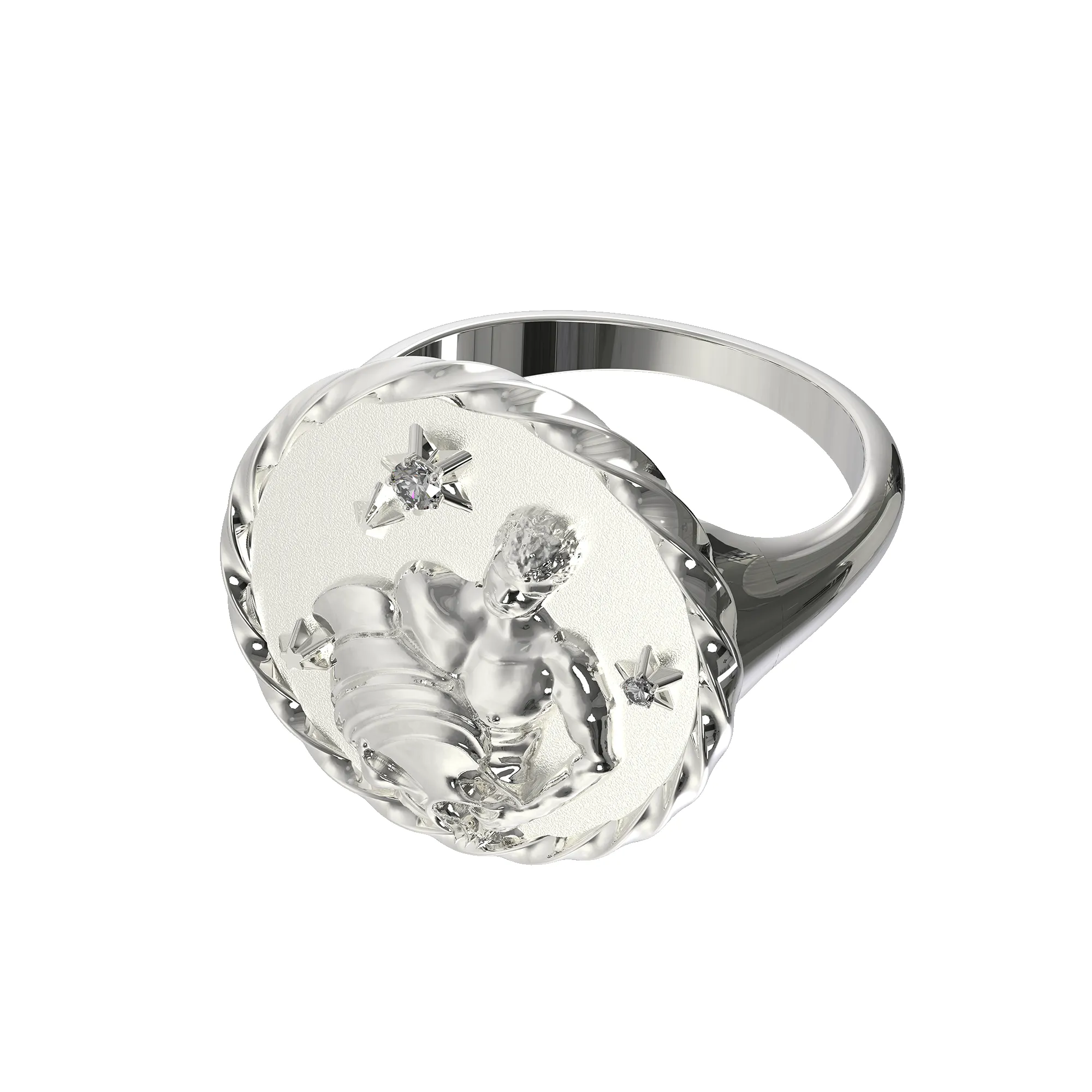 Aquarius Signet Ring sold by Pascal Design Official product image thumbnail 5