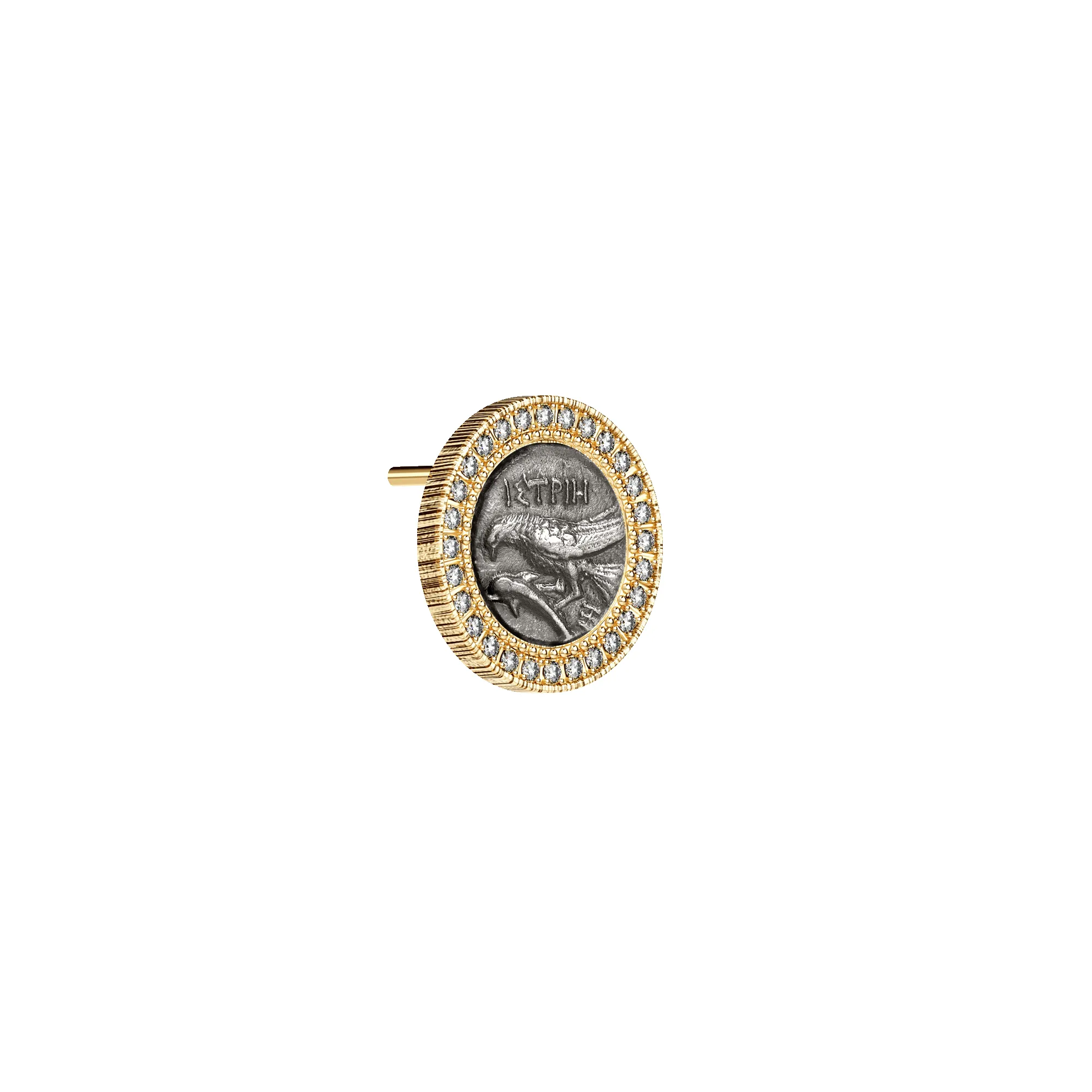 Eagle Coin Diamond Earring, White Diamond sold by Pascal Design Official product image thumbnail 3