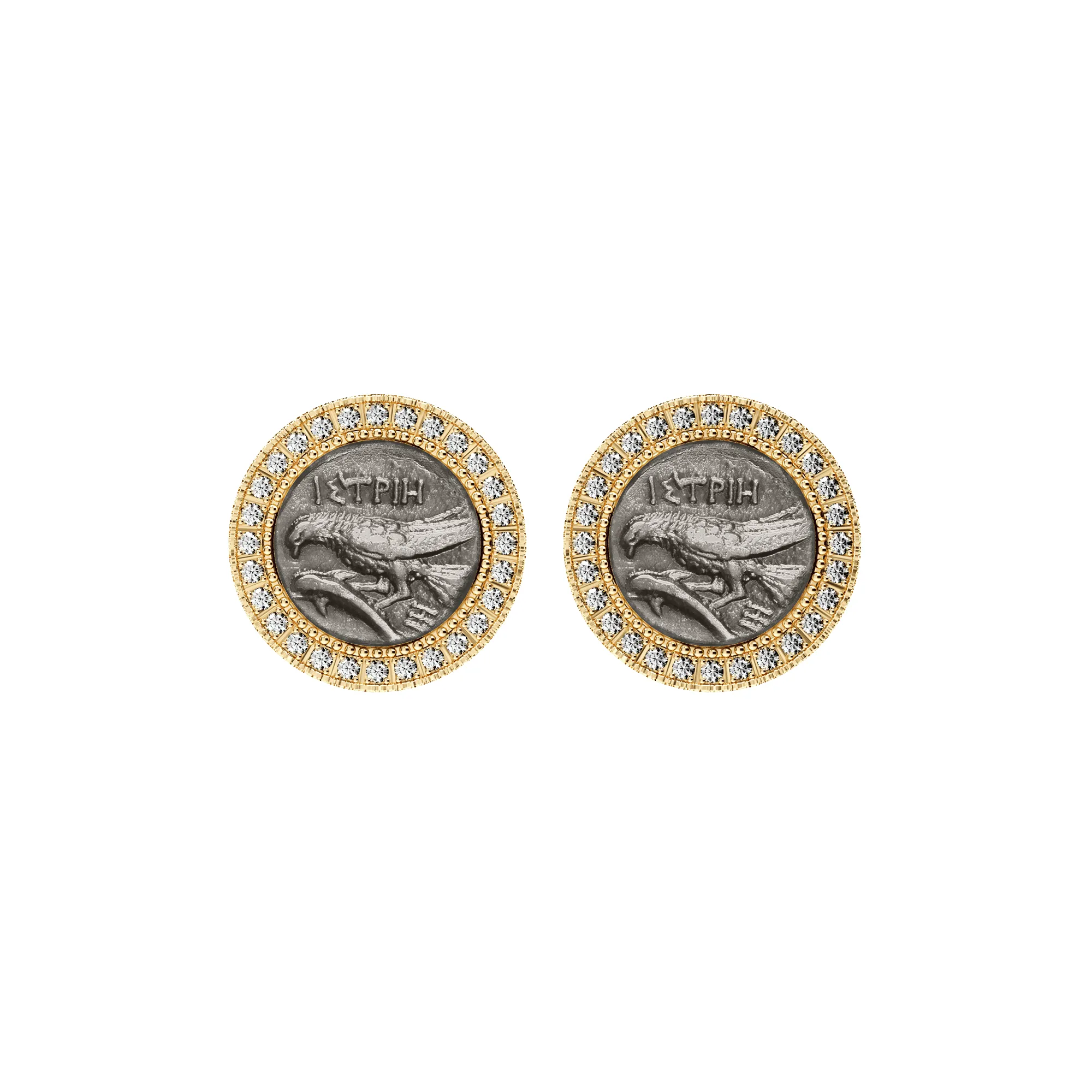 Eagle Coin Diamond Earring, White Diamond sold by Pascal Design Official product image thumbnail 2