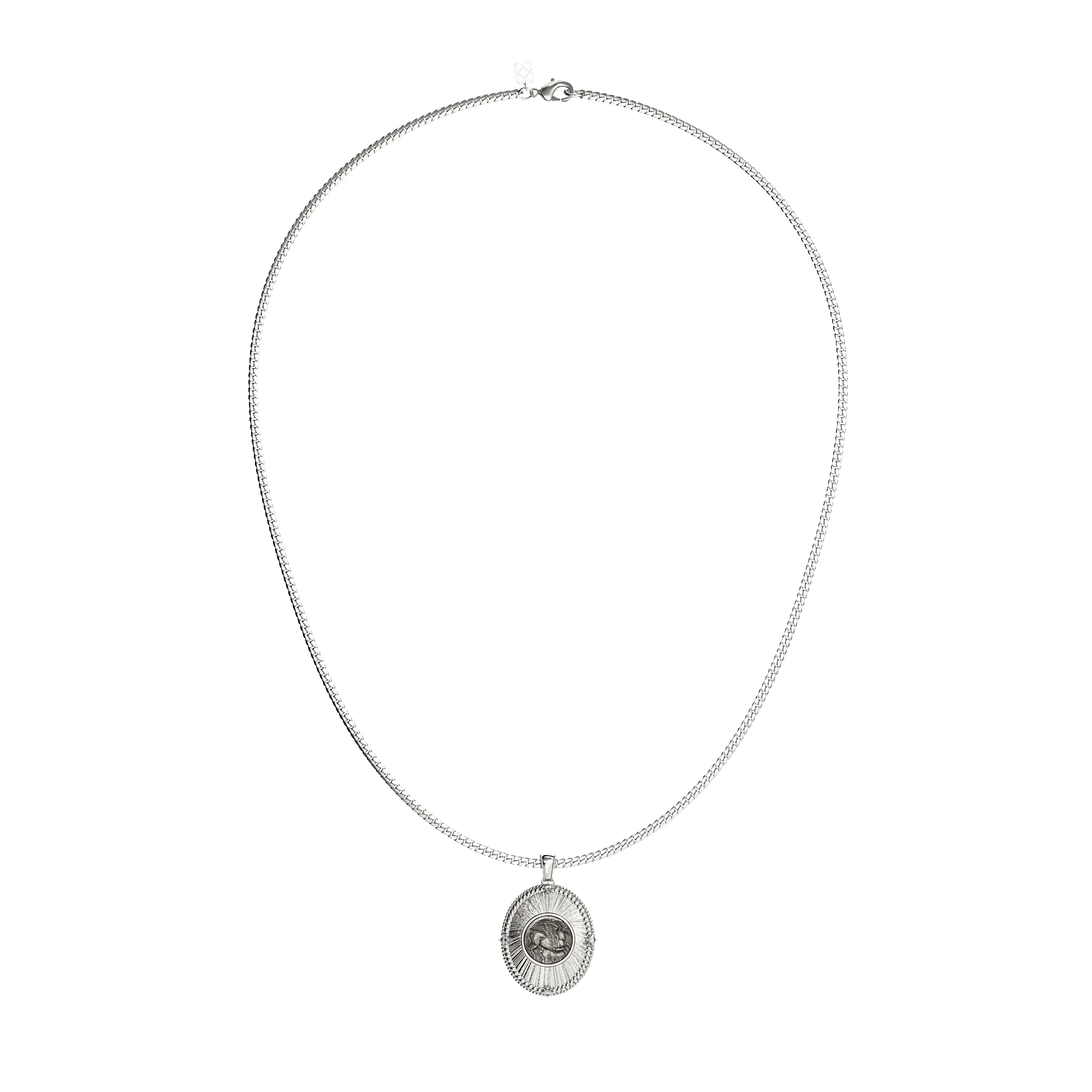 Pegasus Coin Oval Pendant, White Diamond sold by Pascal Design Official product image thumbnail 4