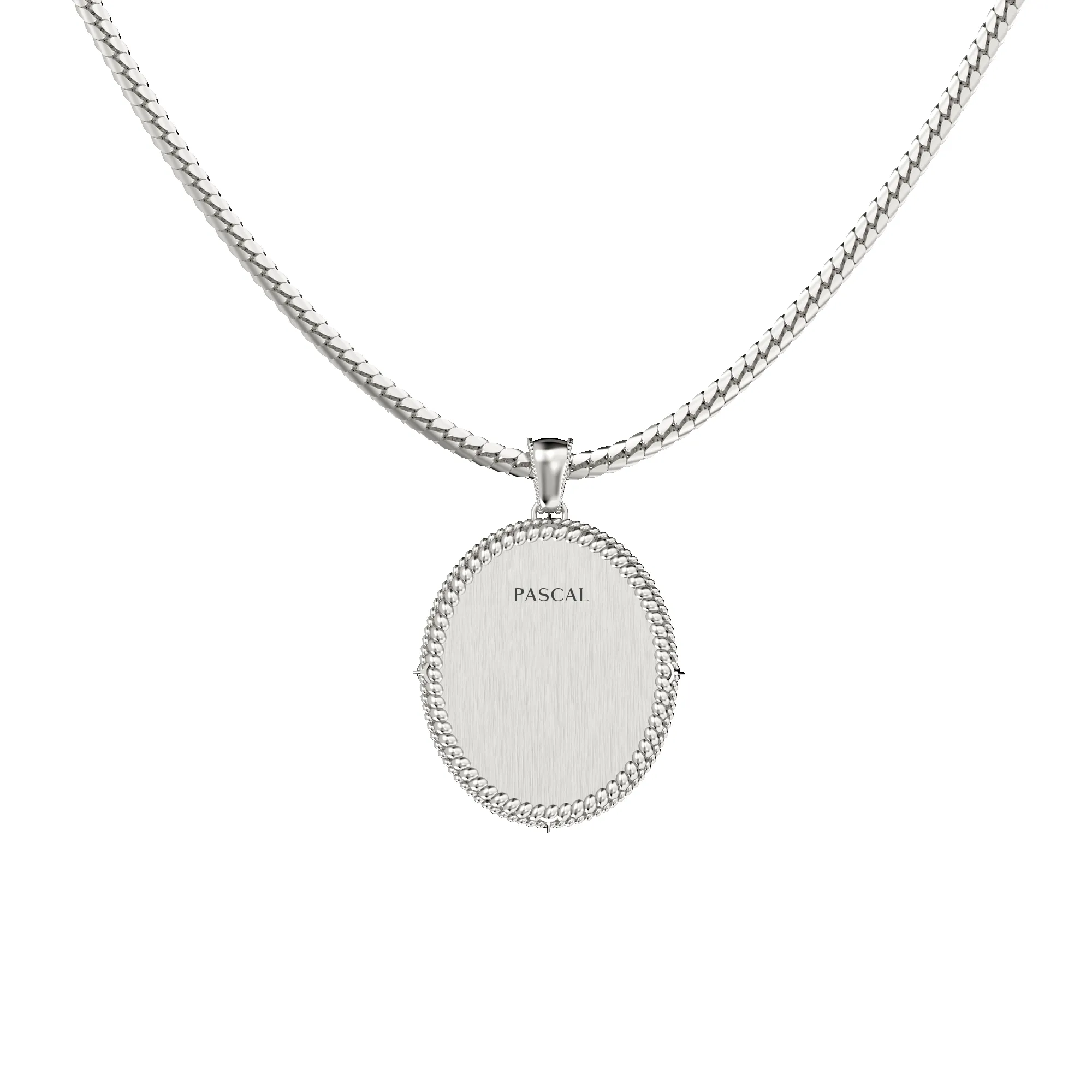 Pegasus Coin Oval Pendant, White Diamond sold by Pascal Design Official product image thumbnail 3