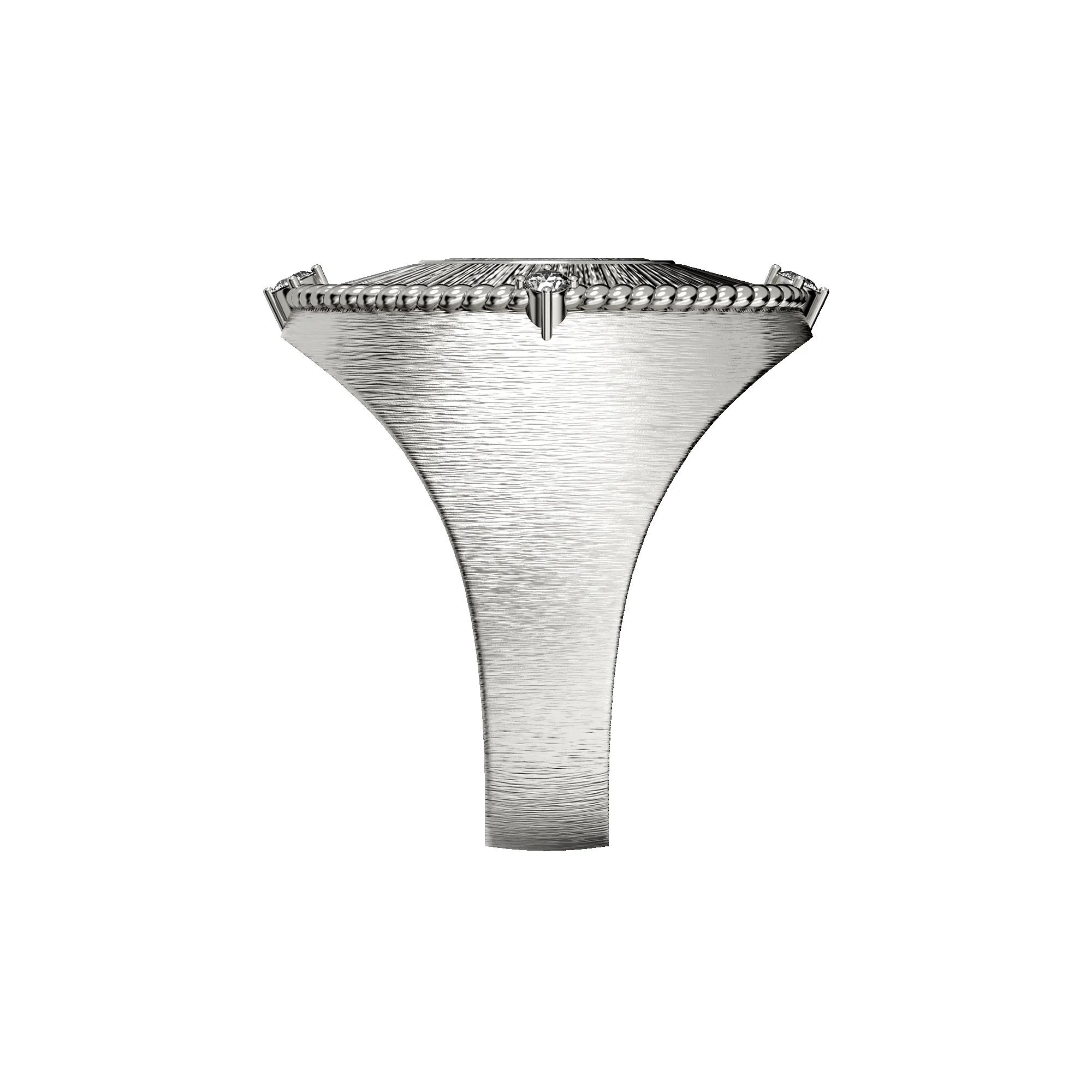 AΘΕ Coin Oval Signet Ring, White Diamond sold by Pascal Design Official product image thumbnail 3