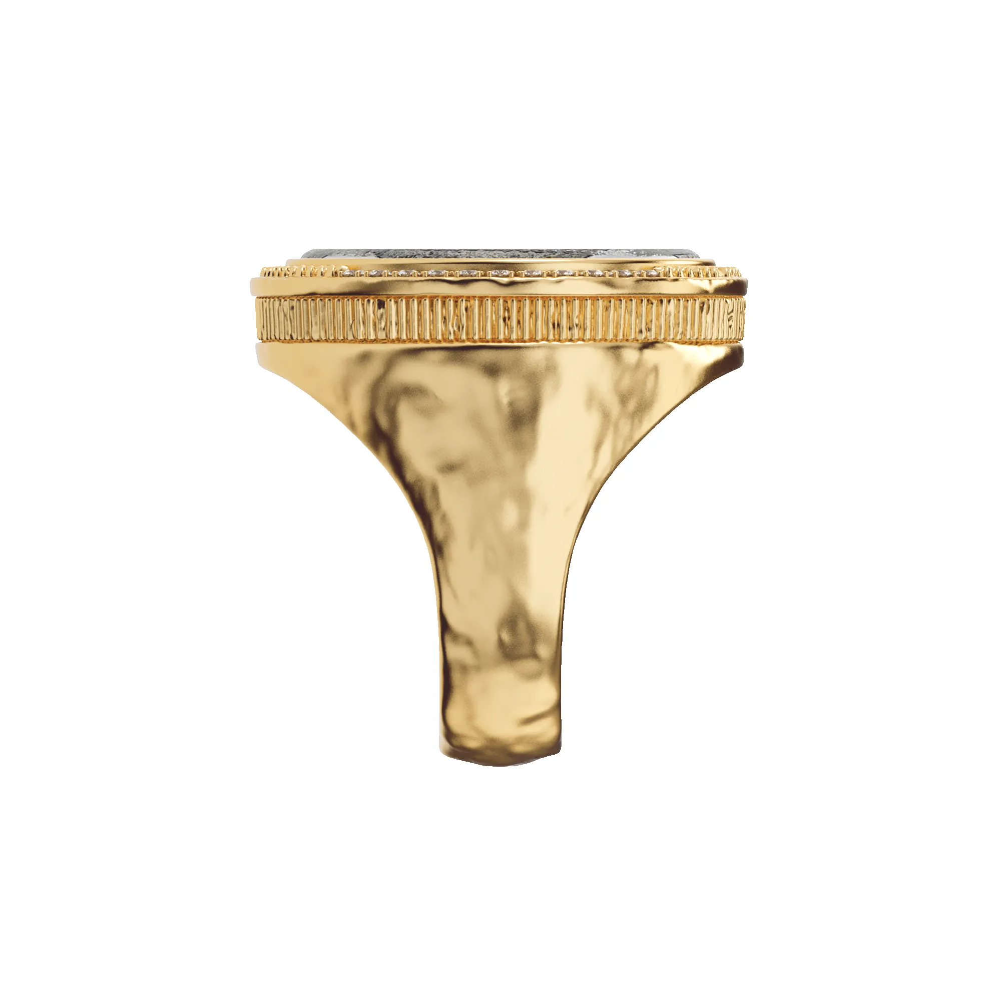 Crab Coin Signet Ring, White Diamond sold by Pascal Design Official product image thumbnail 4