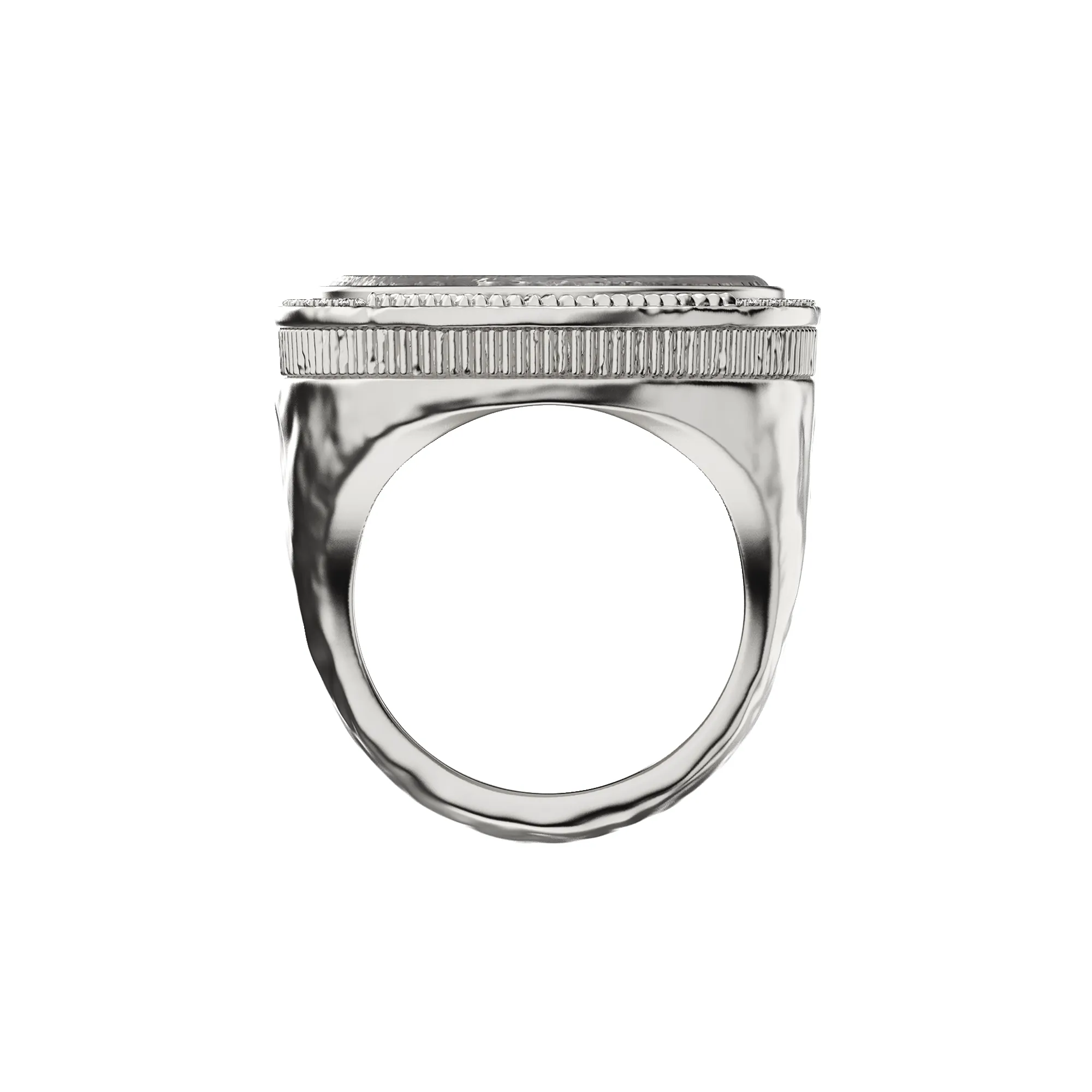 AΘΕ Coin Signet Ring, White Diamond sold by Pascal Design Official product image thumbnail 5