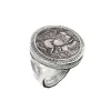 Pegasus Coin Signet Ring, White Diamond sold by Pascal Design Official