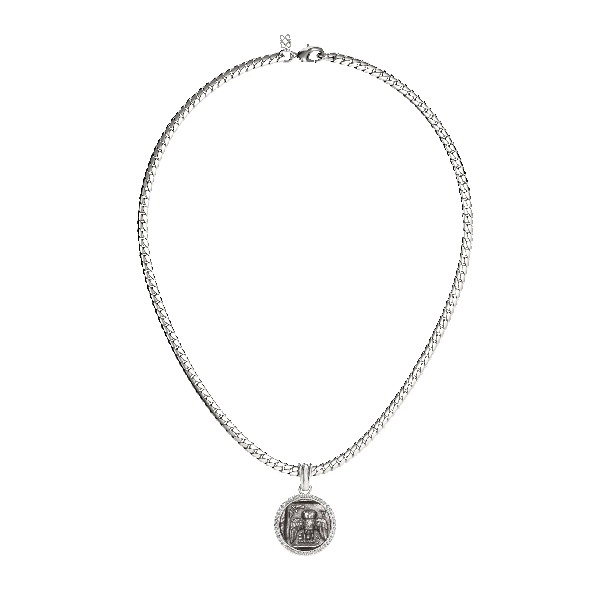 AΘΕ Coin Pendant, White Diamond sold by Pascal Design Official product image thumbnail 4