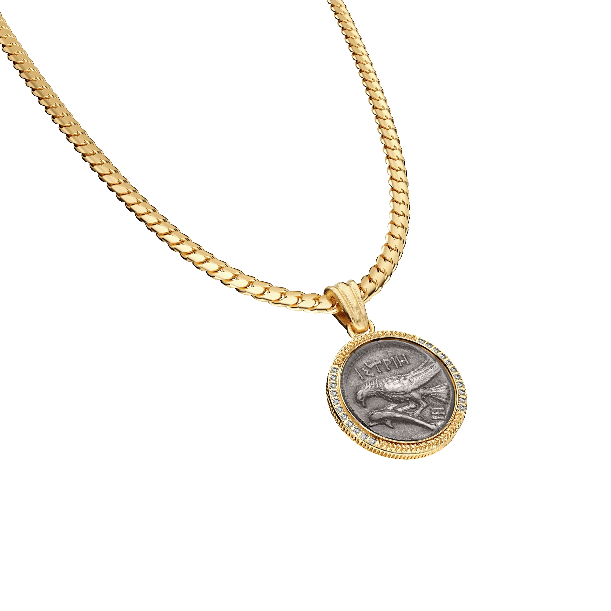 Eagle Coin Pendant, White Diamond sold by Pascal Design Official product image thumbnail 2