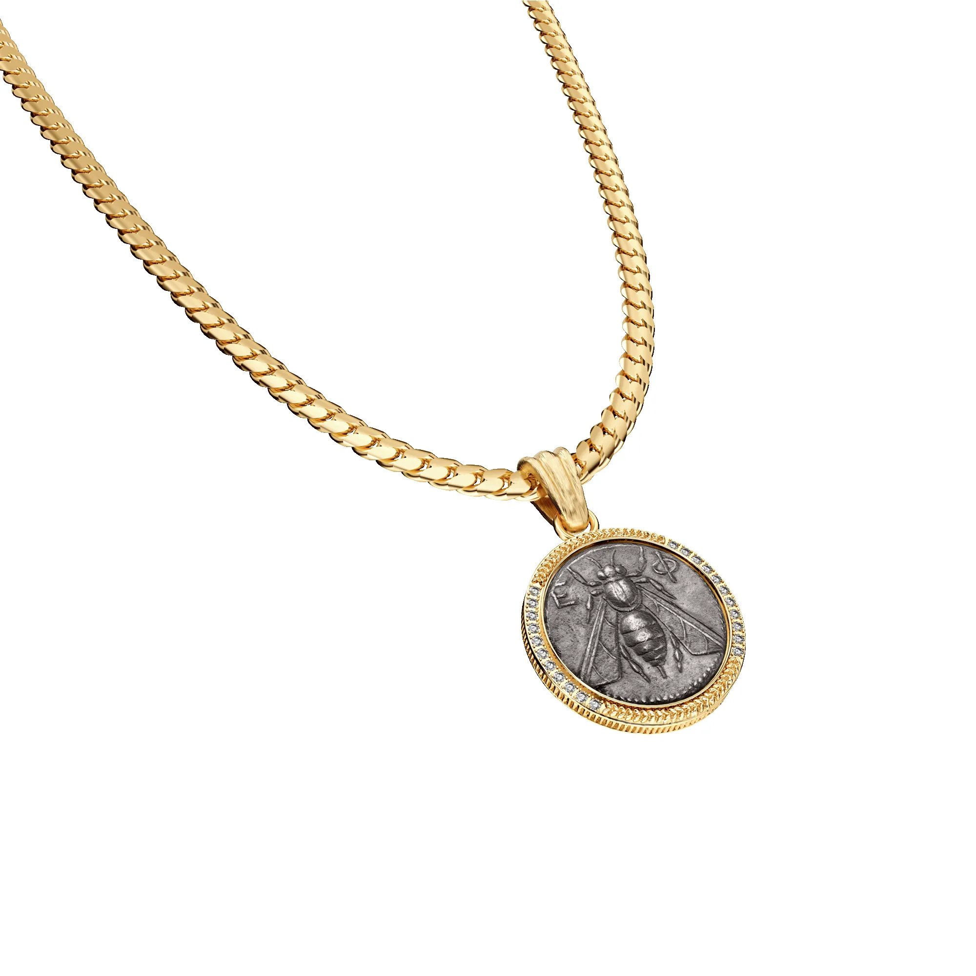 Bee Coin Pendant, White Diamond sold by Pascal Design Official product image thumbnail 2