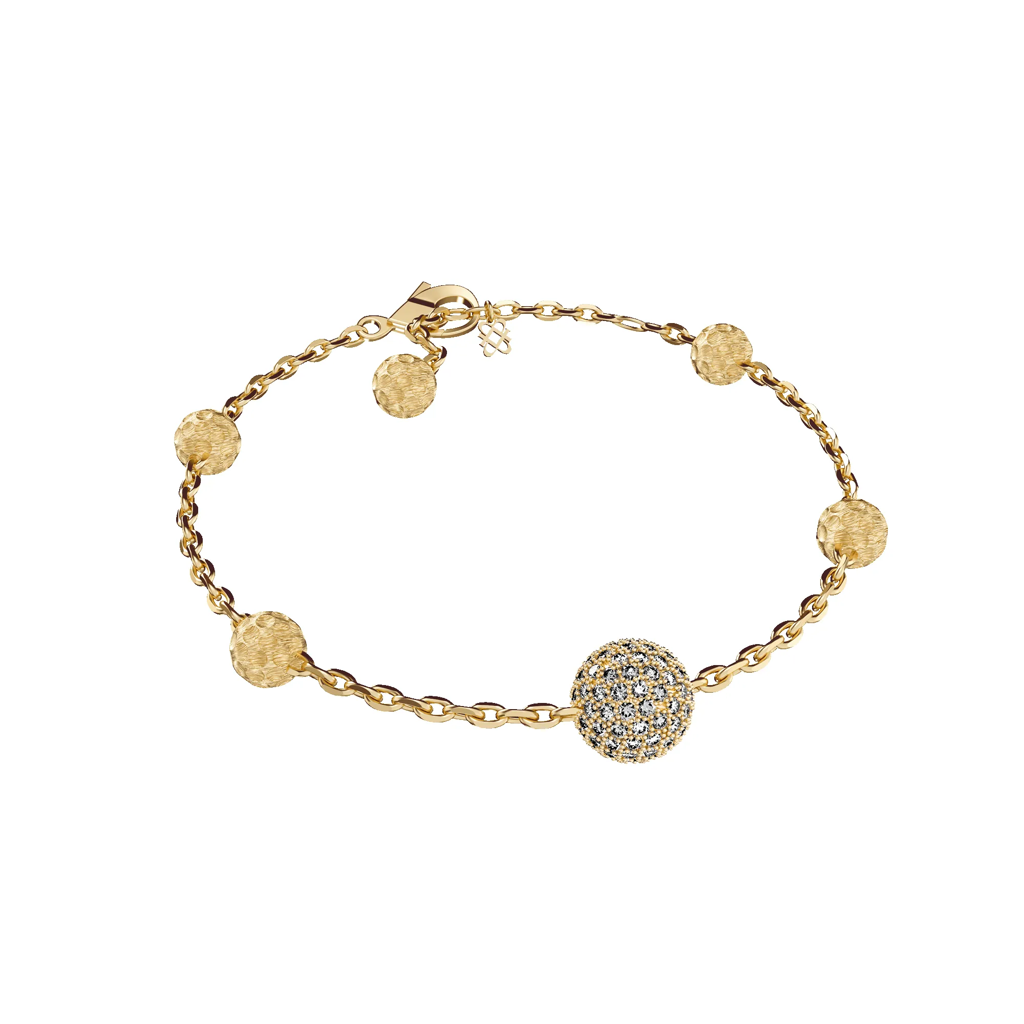 'The Golf' Ball Bracelet, White Diamond Pavé sold by Pascal Design Official product image thumbnail 3