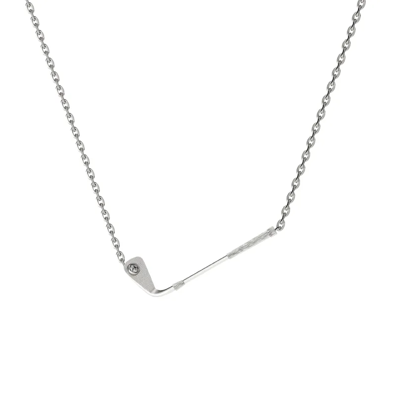 'The Golf' Club Necklace, White Diamond sold by Pascal Design Official