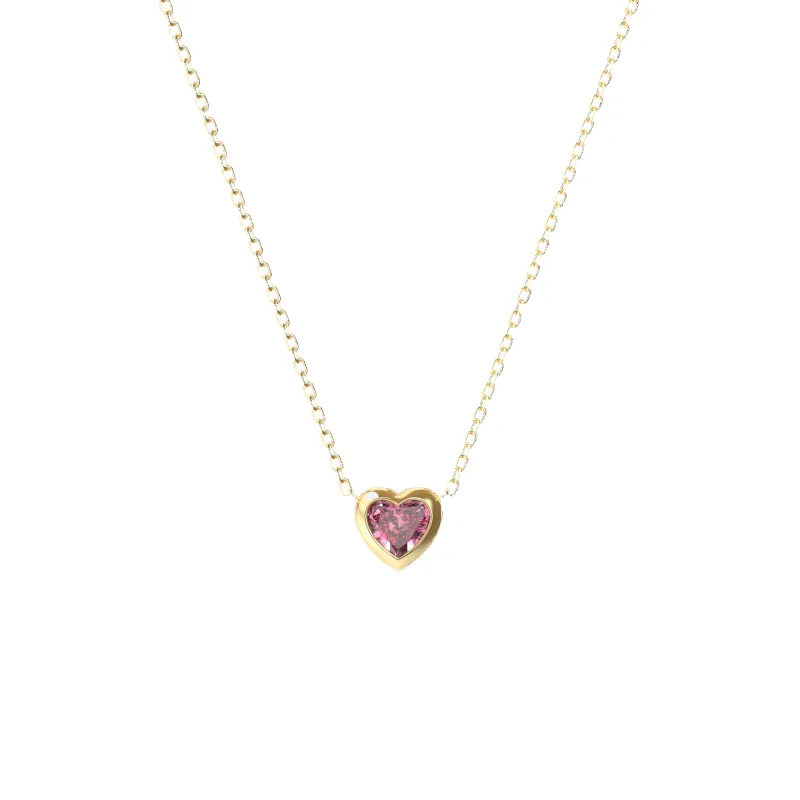 Mini Heart Gemstone Necklace sold by Pascal Design Official