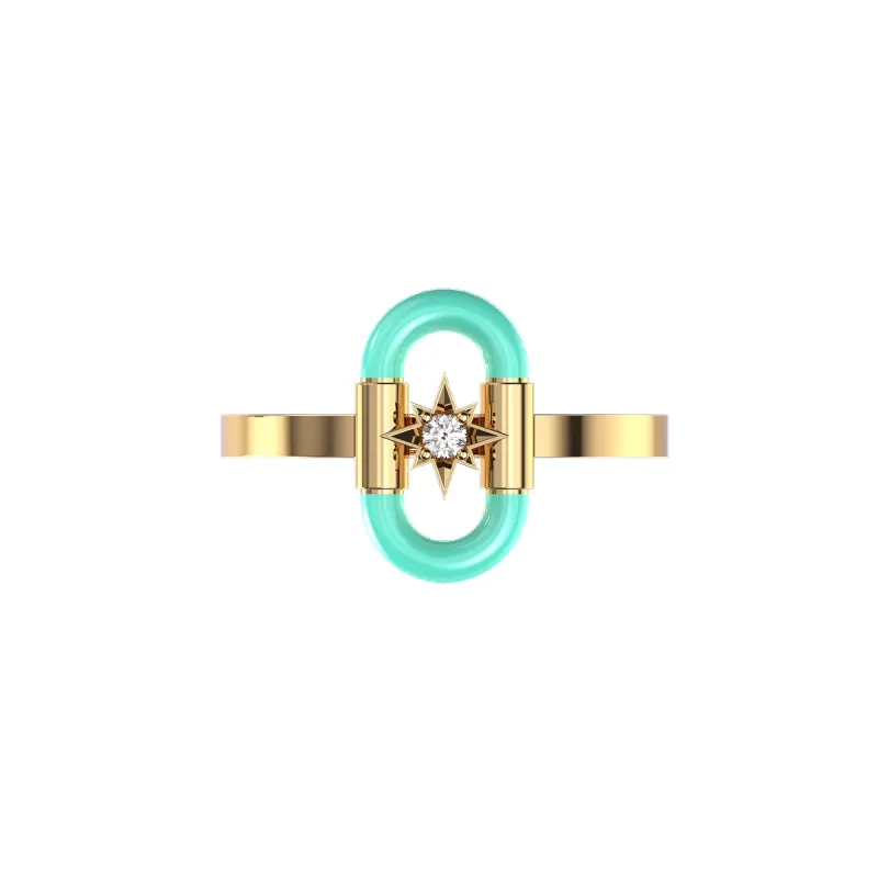Element Party Diamond Enamel Ring sold by Pascal Design Official