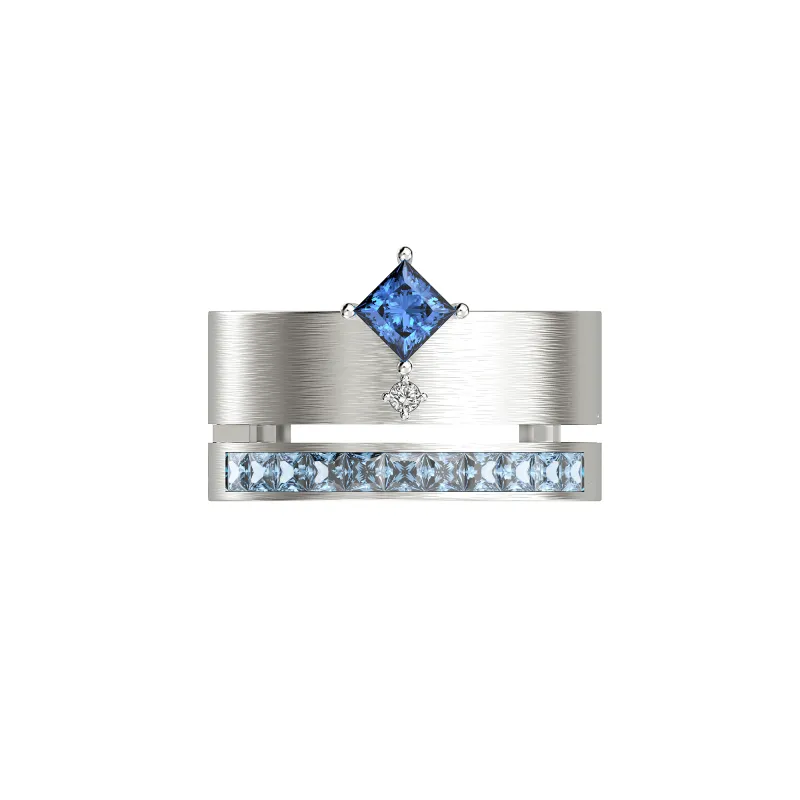 Luxe Gemstone Wide Band Ring sold by Pascal Design Official