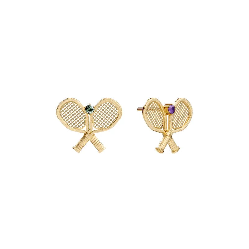 'The Tennis' Stud Earrings, Green Diamond sold by Pascal Design Official